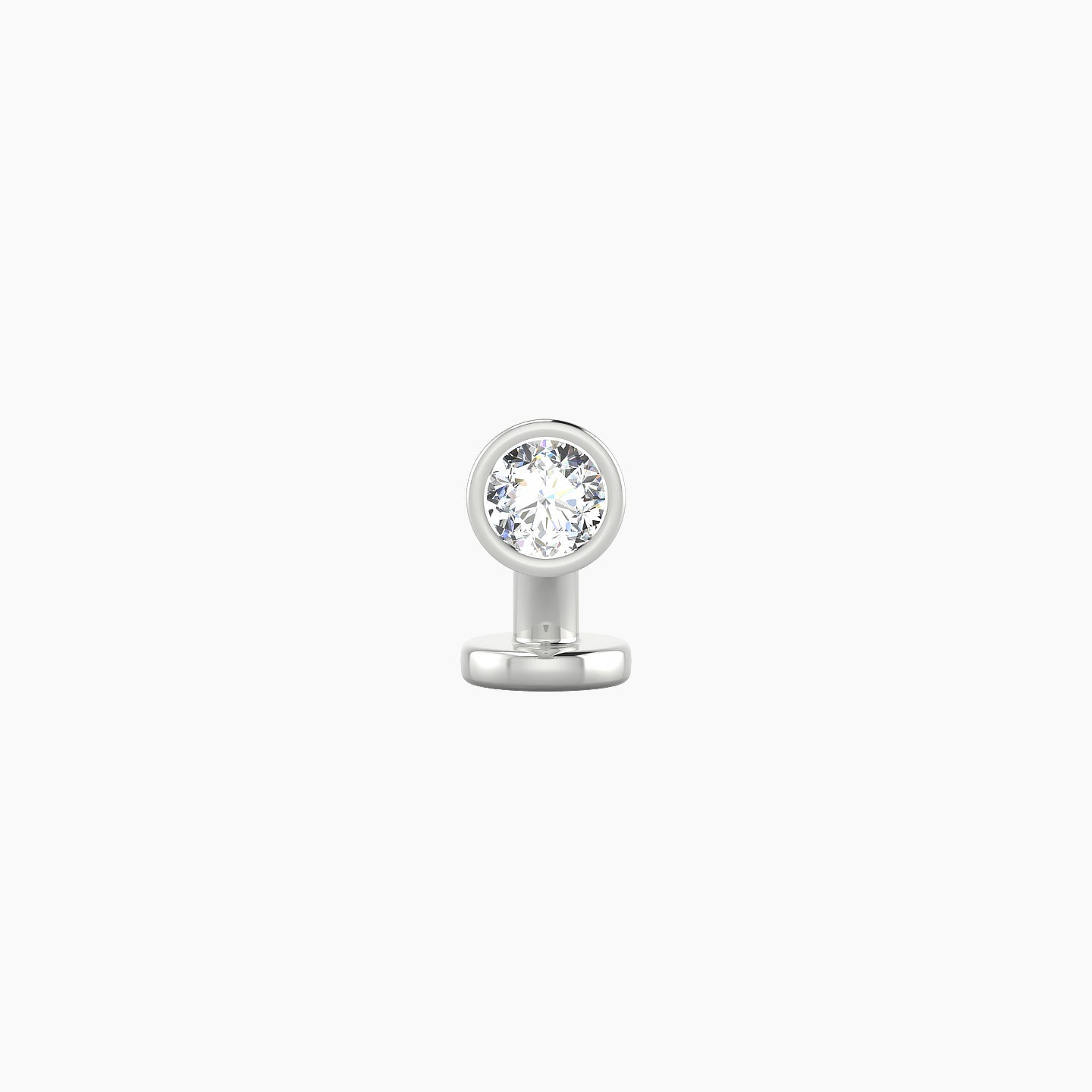 Eos | 18k White Gold 4 mm 6 mm Round Diamond Floating Navel Piercing