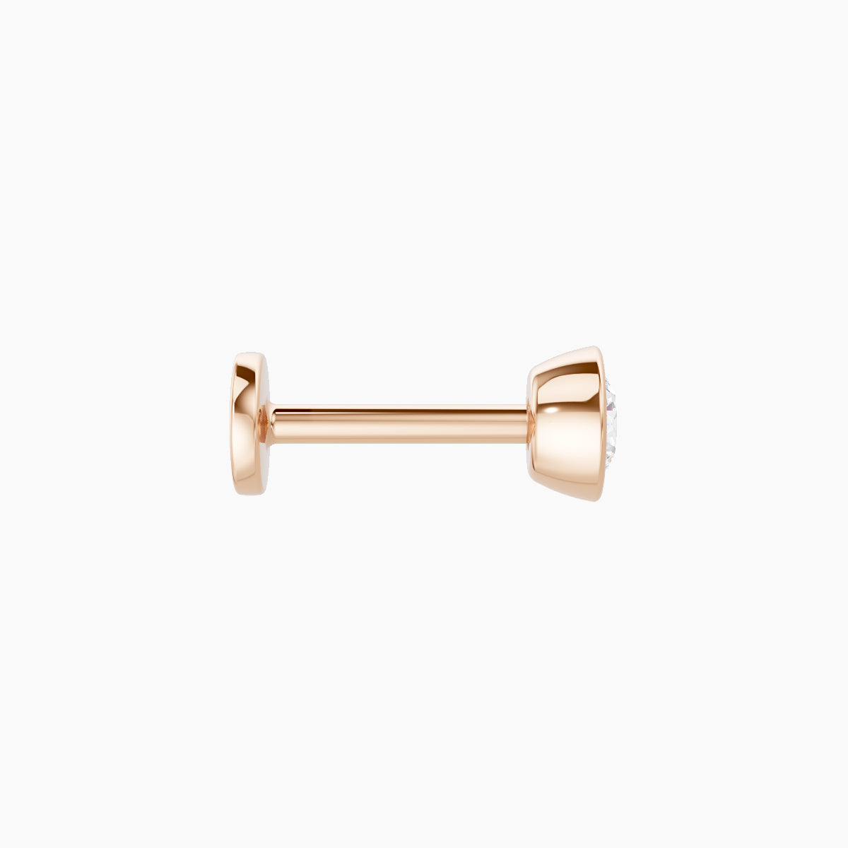 Eos | 18k Rose Gold 4 mm 6.5 mm Round Diamond Nose Piercing