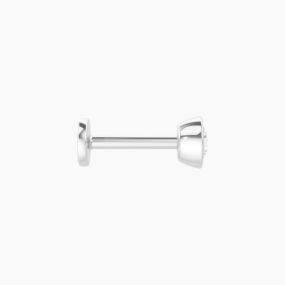 Eos | 18k White Gold 4 mm 6.5 mm Round Diamond Piercing
