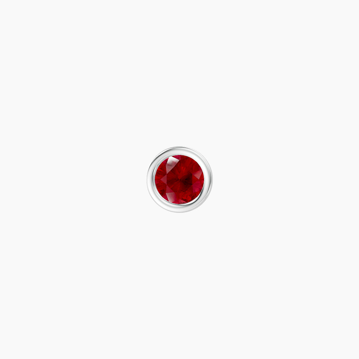 Eos | 18k White Gold 6.5 mm 4 mm Round Ruby Piercing