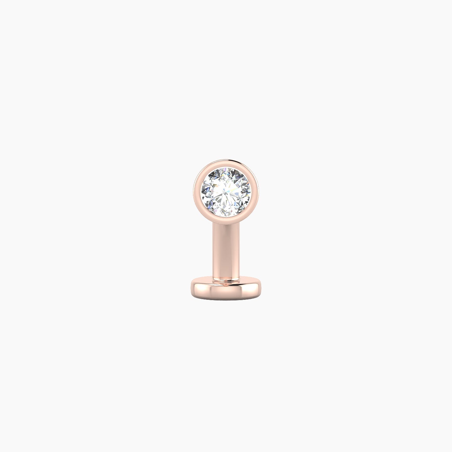 Eos | 18k Rose Gold 4 mm 8 mm Round Diamond Floating Navel Piercing