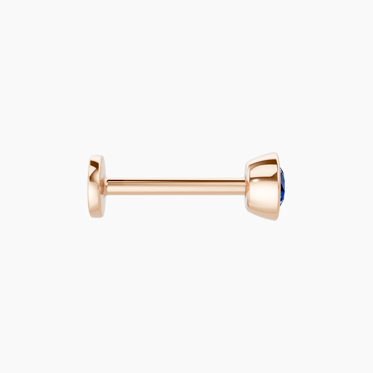 Eos | 18k Rose Gold 8 mm 4 mm Round Sapphire Nose Piercing