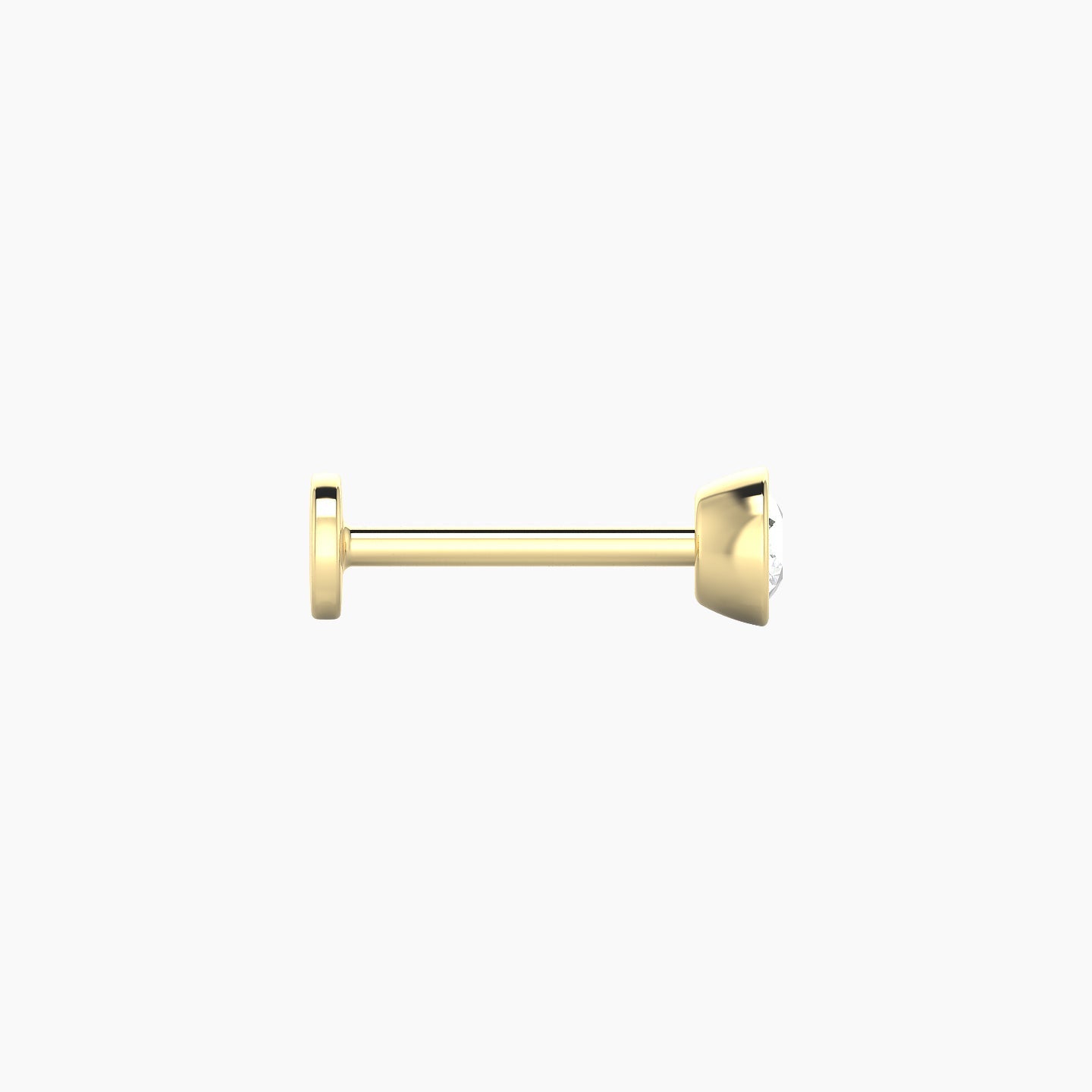 Eos | 18k Yellow Gold 4 mm 8 mm Round Diamond Nostril Piercing