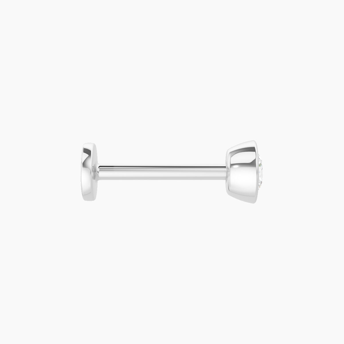 Eos | 18k White Gold 4 mm 8 mm Round Diamond Piercing