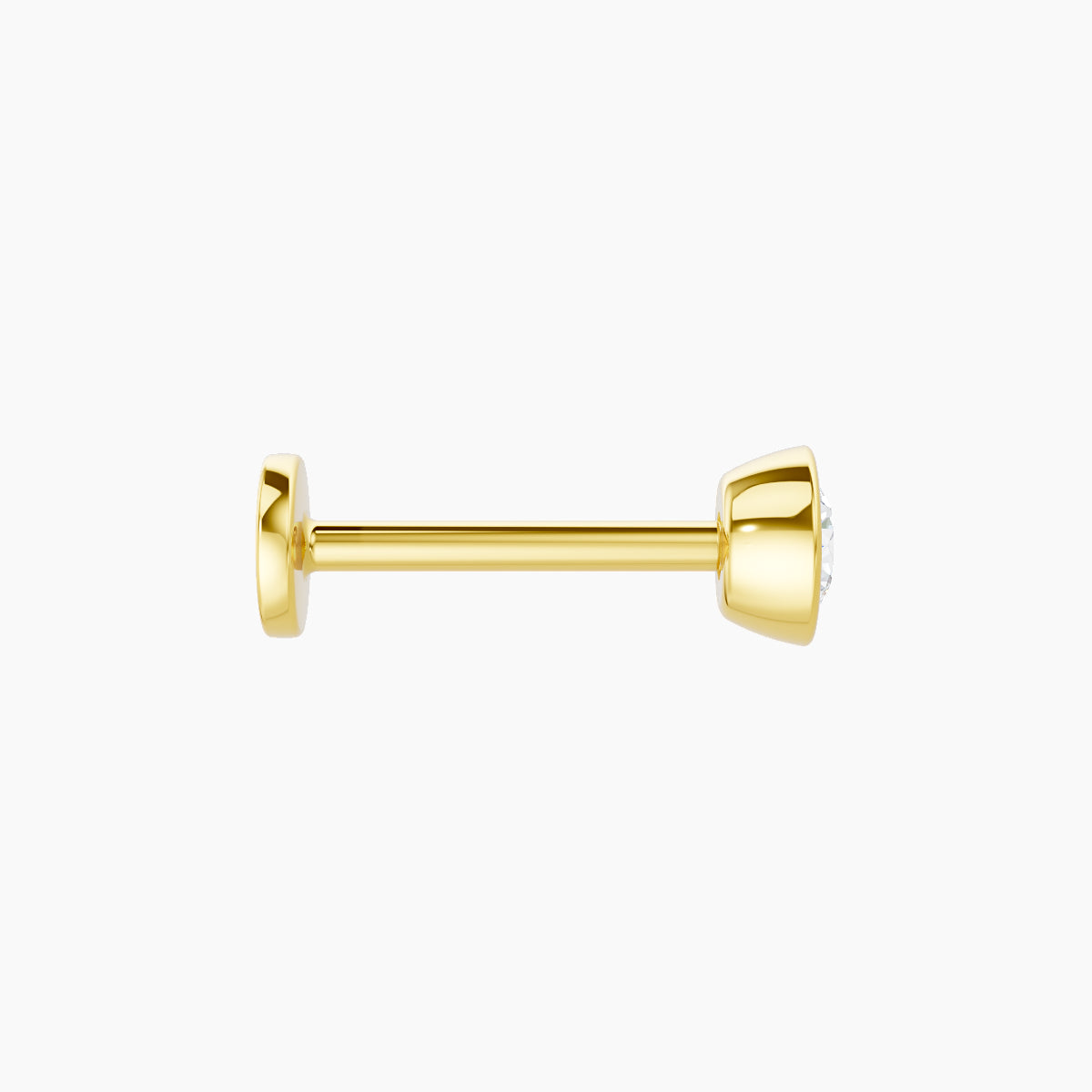 Eos | 18k Yellow Gold 4 mm 8 mm Round Diamond Piercing