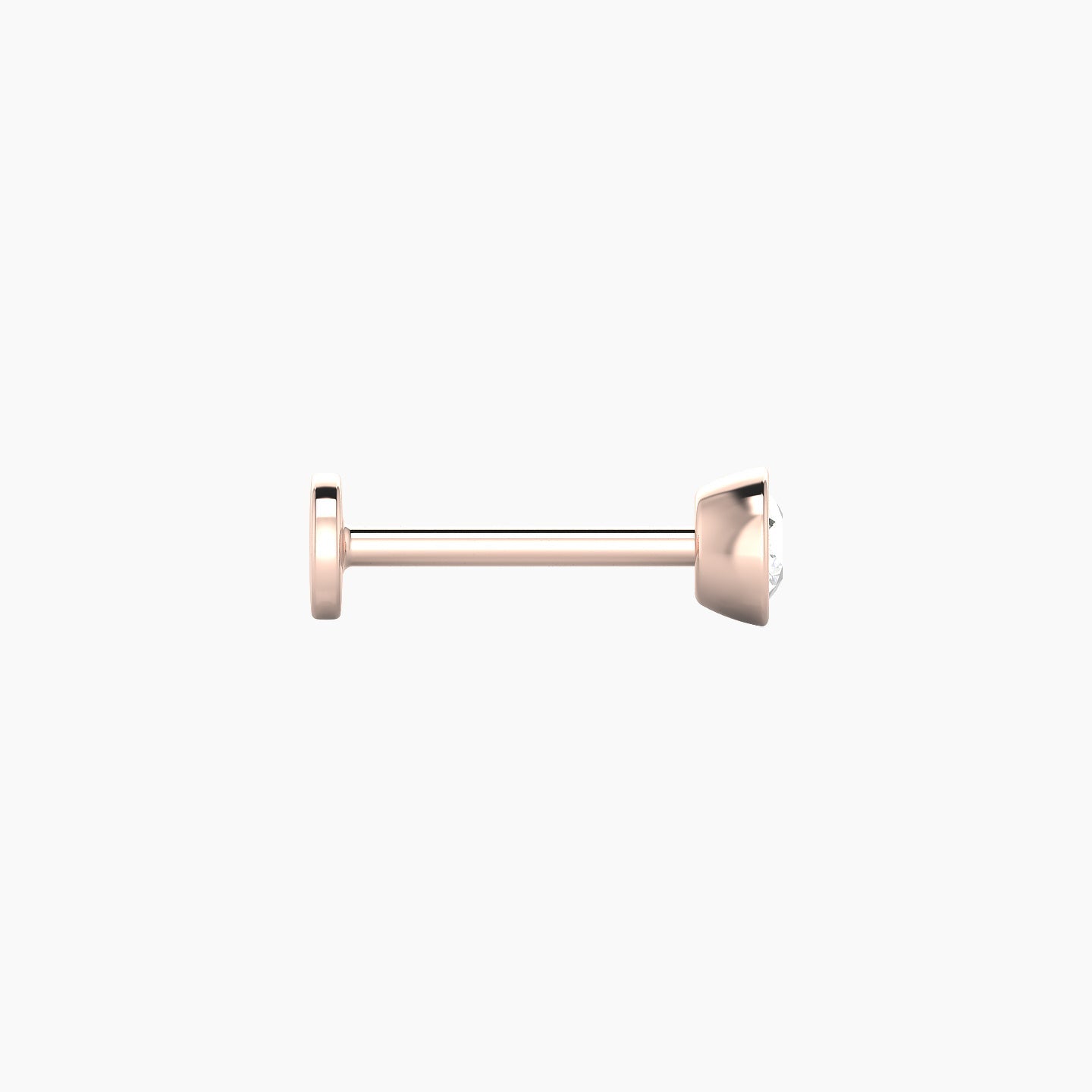 Eos | 18k Rose Gold 4 mm 8 mm Round Diamond Piercing