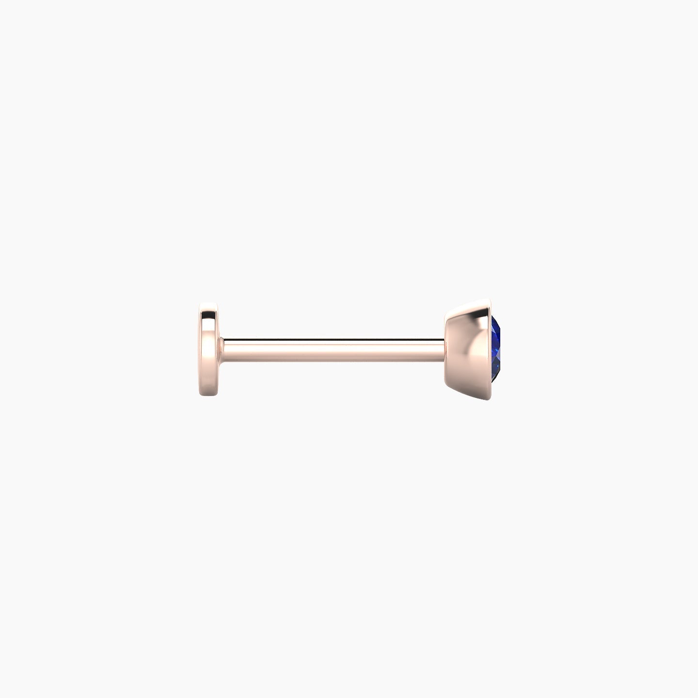 Eos | 18k Rose Gold 8 mm 4 mm Round Sapphire Piercing