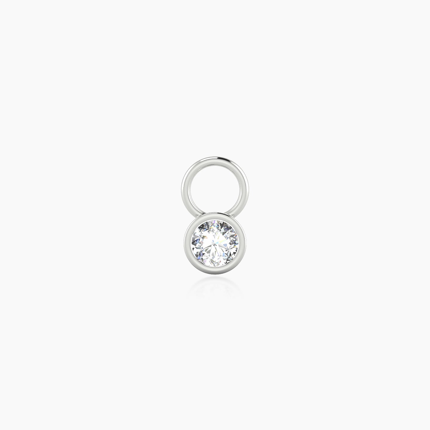 Eos | 18k White Gold 4 mm Round Diamond Charm