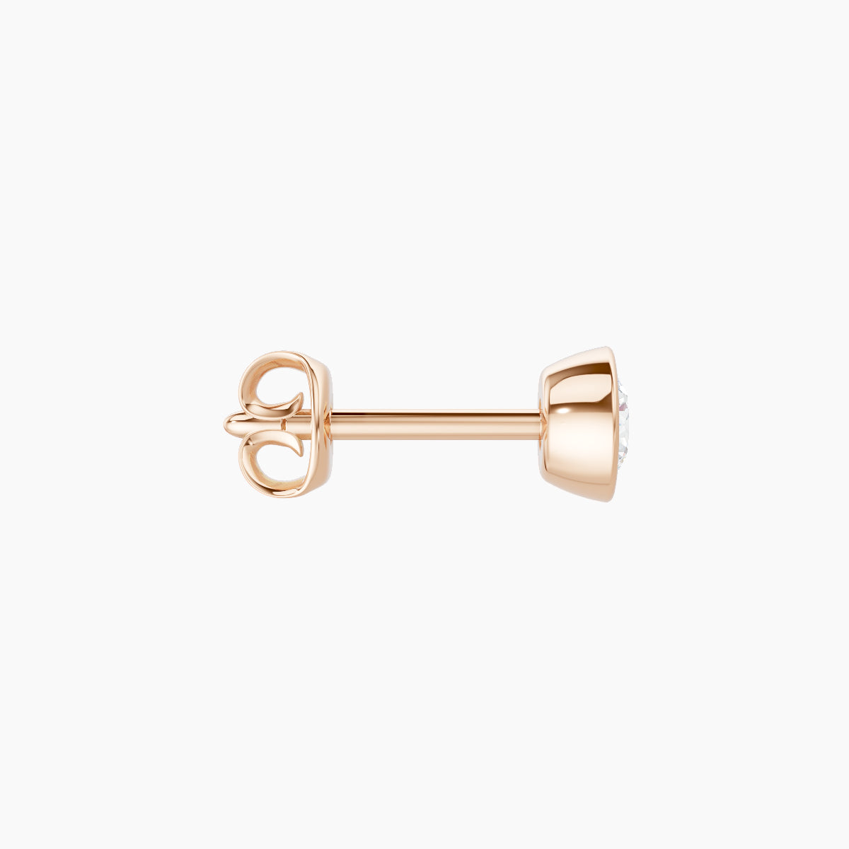 Eos | 18k Rose Gold 4 mm Round Diamond Earring