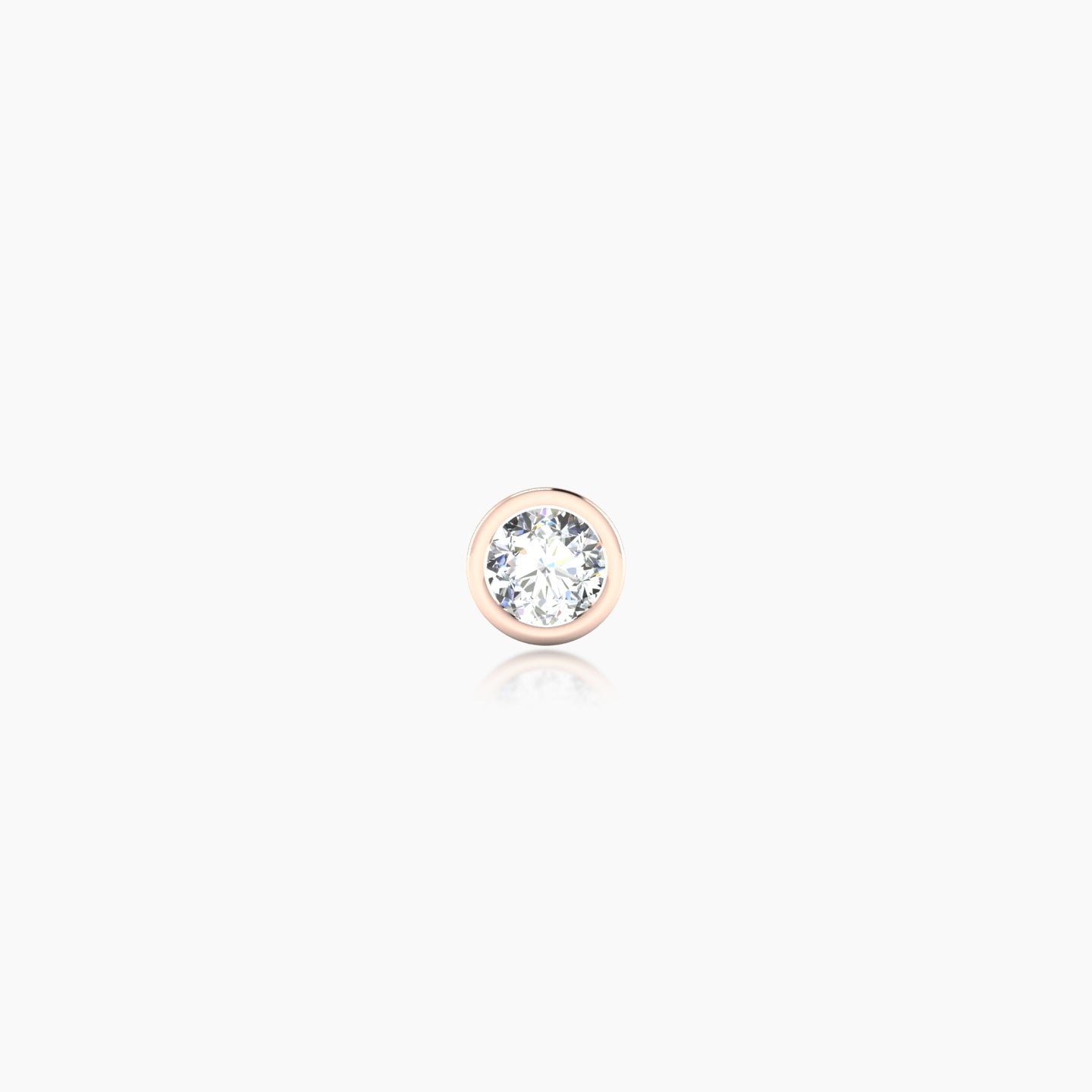Eos | 18k Rose Gold 4 mm Round Diamond Earring