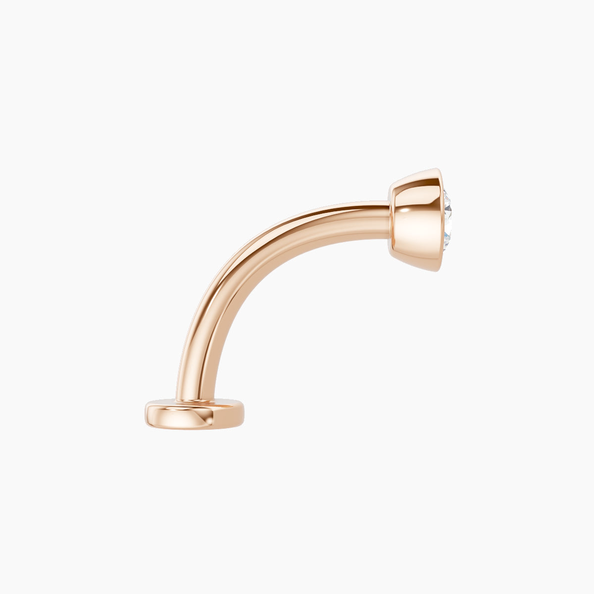 Eos | 18k Rose Gold 4.5 mm 10 mm Round Diamond Floating Navel Piercing