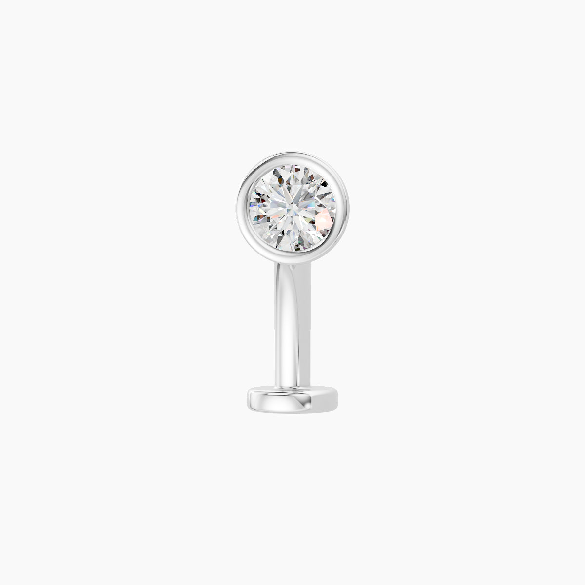 Eos | 18k White Gold 4.5 mm 10 mm Round Diamond Floating Navel Piercing