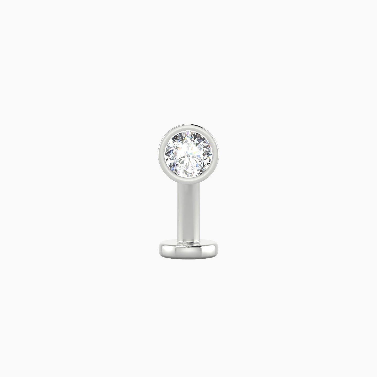 Eos | 18k White Gold 4.5 mm 10 mm Round Diamond Floating Navel Piercing