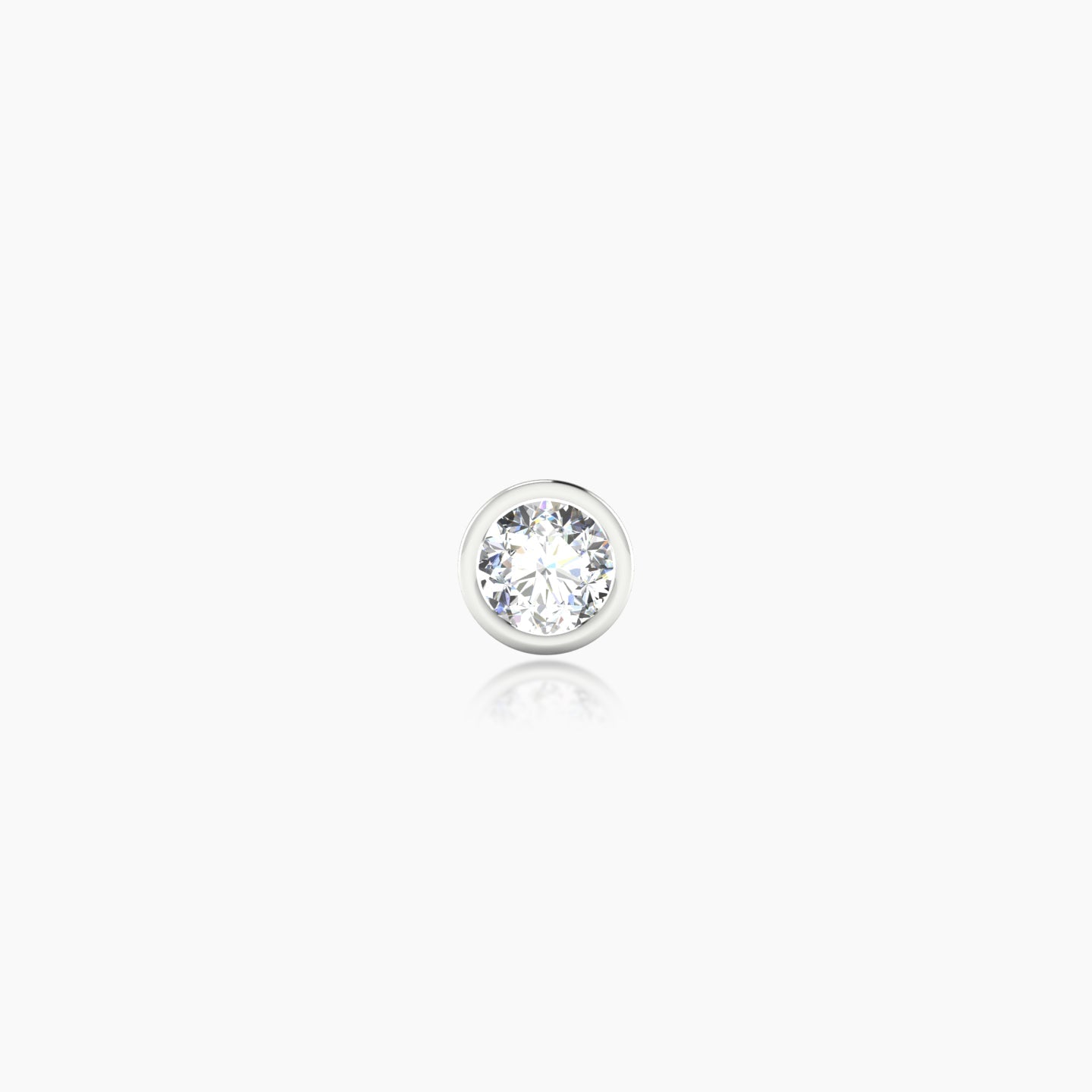 Eos | 18k White Gold 4.5 mm 5 mm Round Diamond Piercing