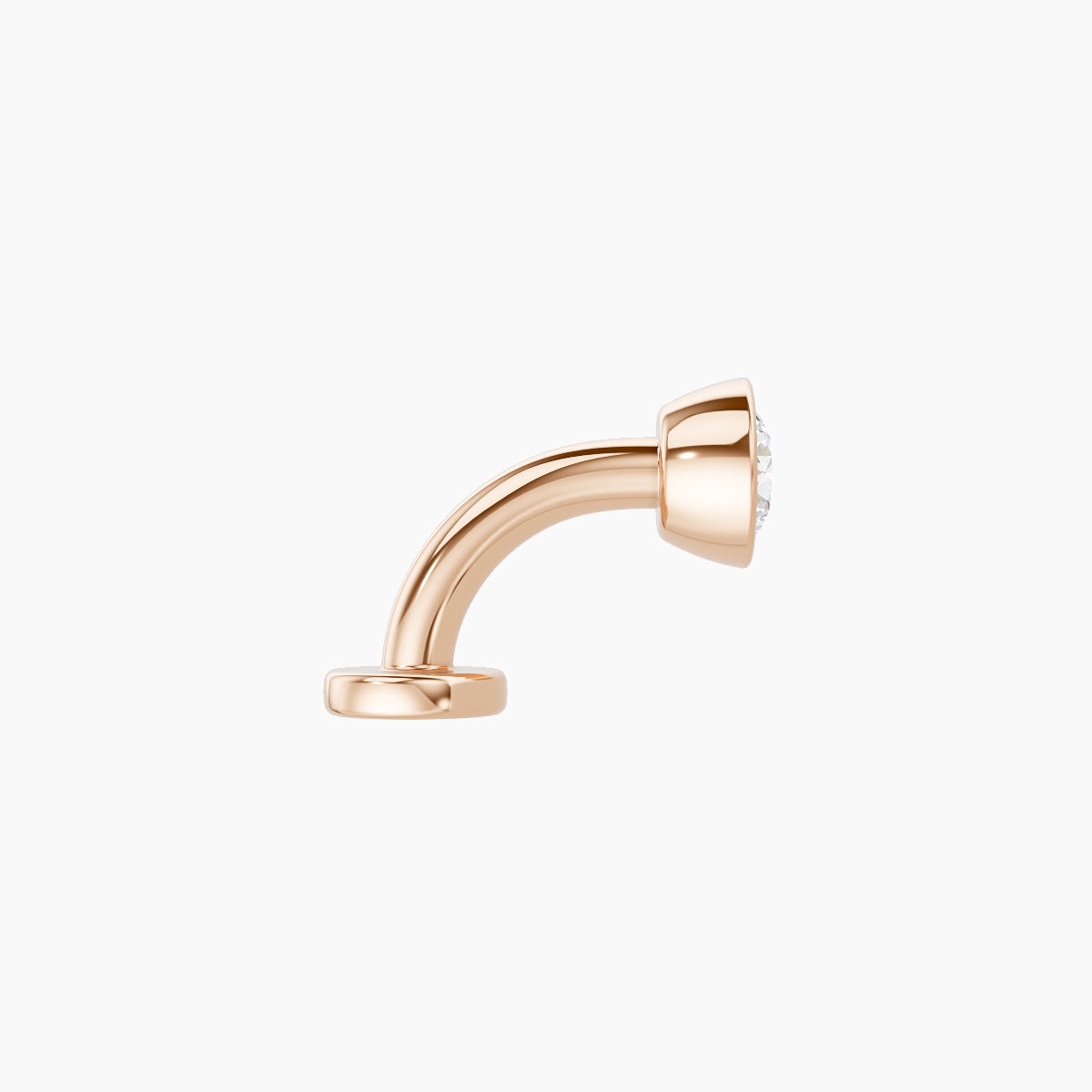 Eos | 18k Rose Gold 4.5 mm 6 mm Round Diamond Floating Navel Piercing