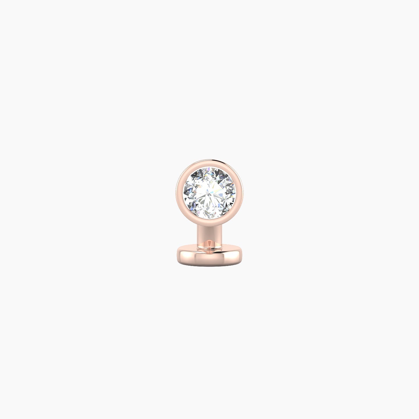 Eos | 18k Rose Gold 4.5 mm 6 mm Round Diamond Floating Navel Piercing