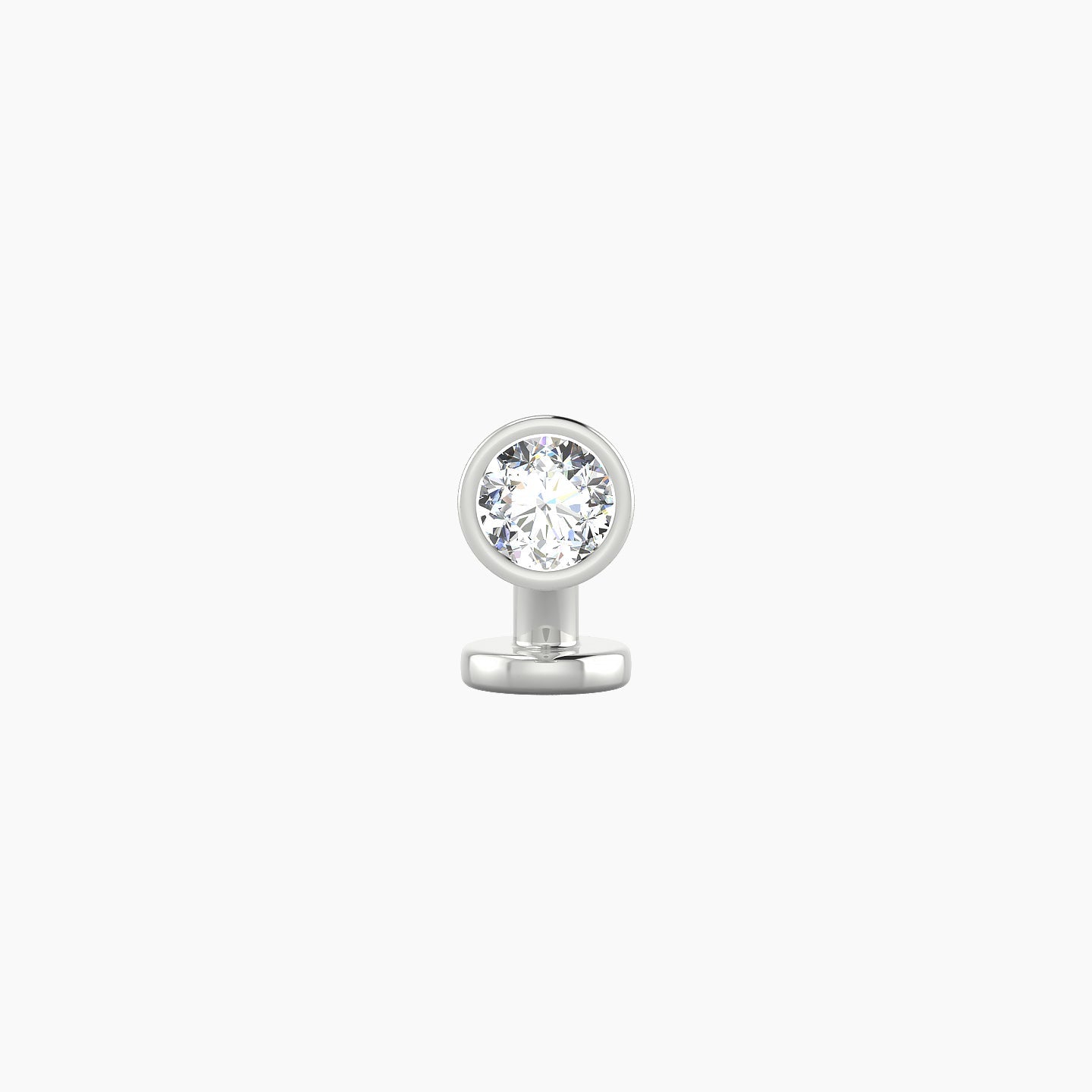 Eos | 18k White Gold 4.5 mm 6 mm Round Diamond Floating Navel Piercing