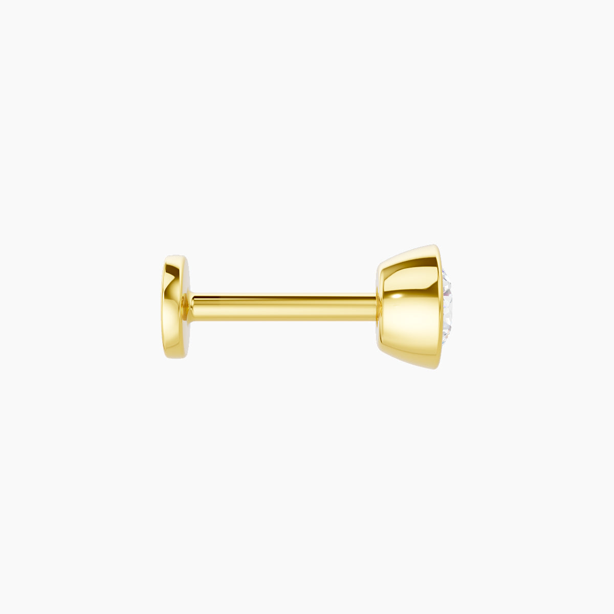 Eos | 18k Yellow Gold 4.5 mm 6.5 mm Round Diamond Piercing