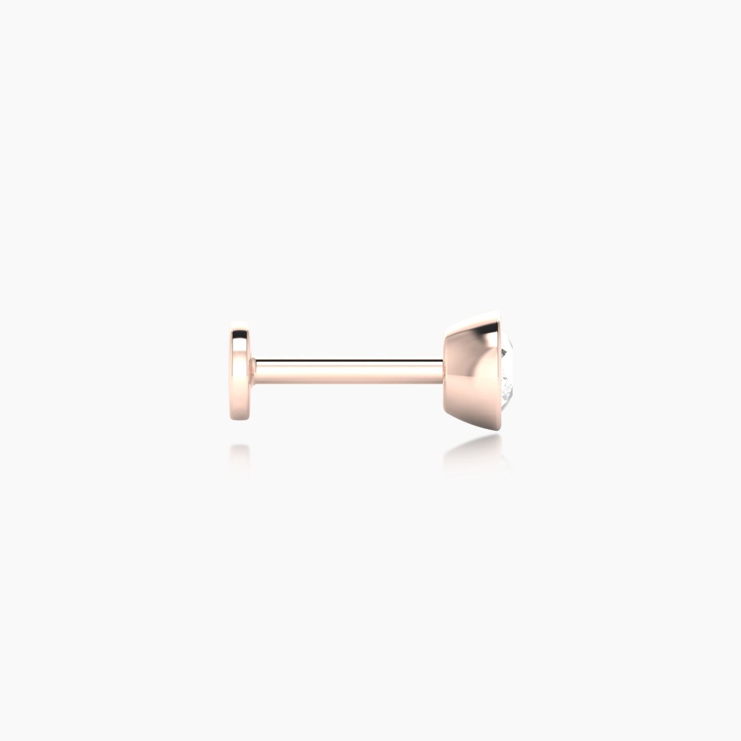 Eos | 18k Rose Gold 4.5 mm 6.5 mm Round Diamond Piercing