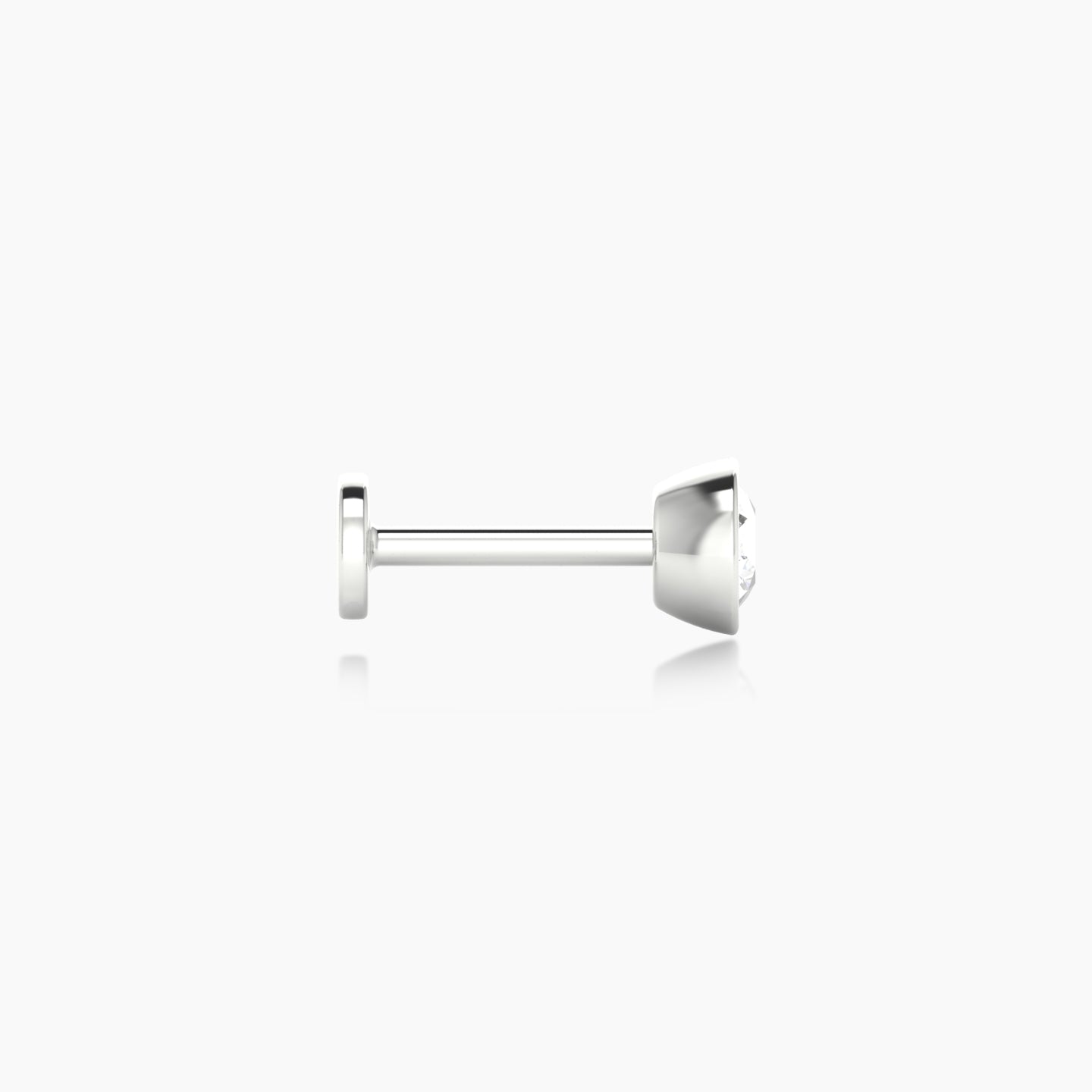 Eos | 18k White Gold 4.5 mm 6.5 mm Round Diamond Piercing