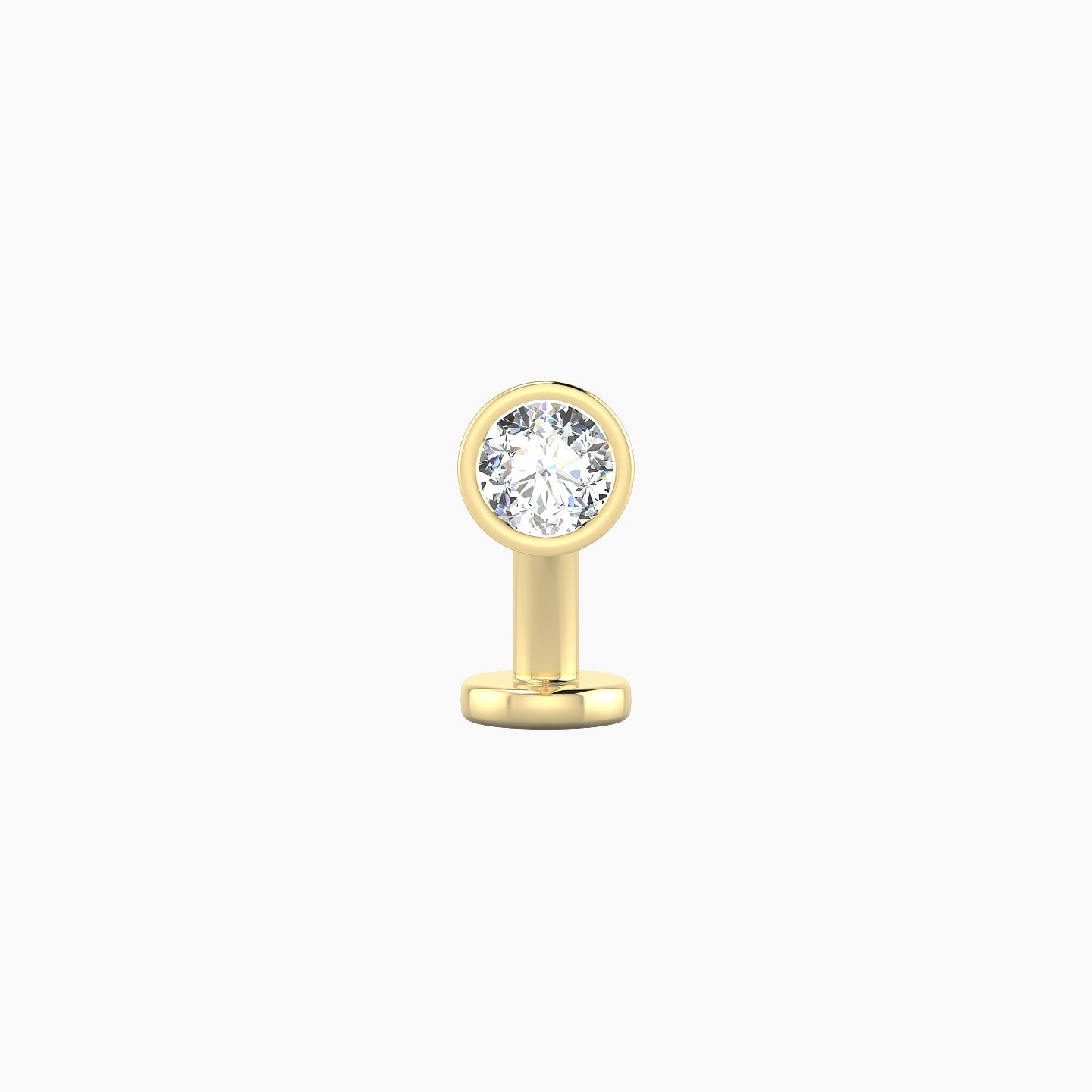 Eos | 18k Yellow Gold 4.5 mm 8 mm Round Diamond Floating Navel Piercing