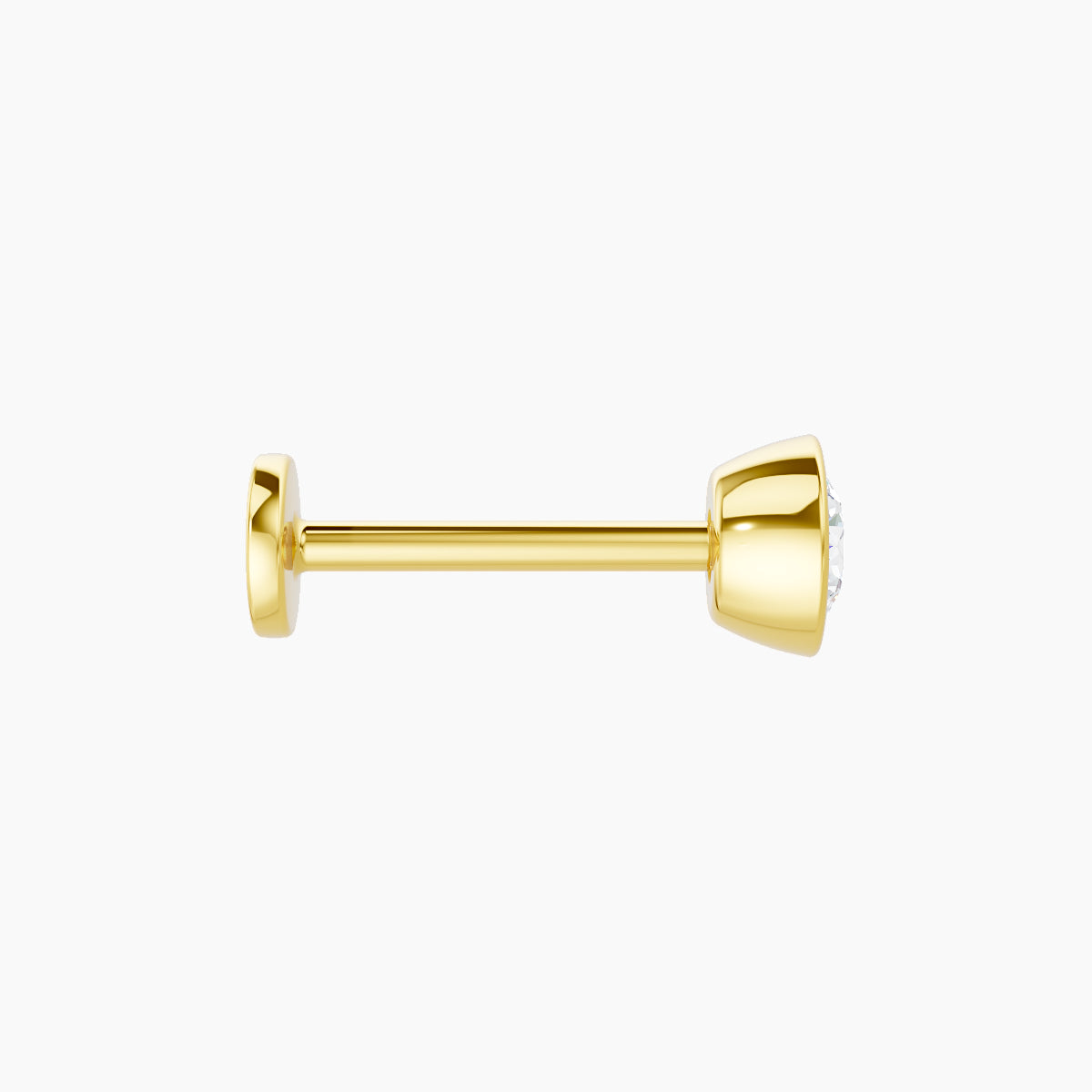 Eos | 18k Yellow Gold 4.5 mm 8 mm Round Diamond Piercing