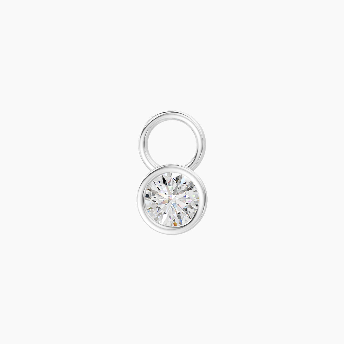 Eos | 18k White Gold 4.5 mm Round Diamond Charm