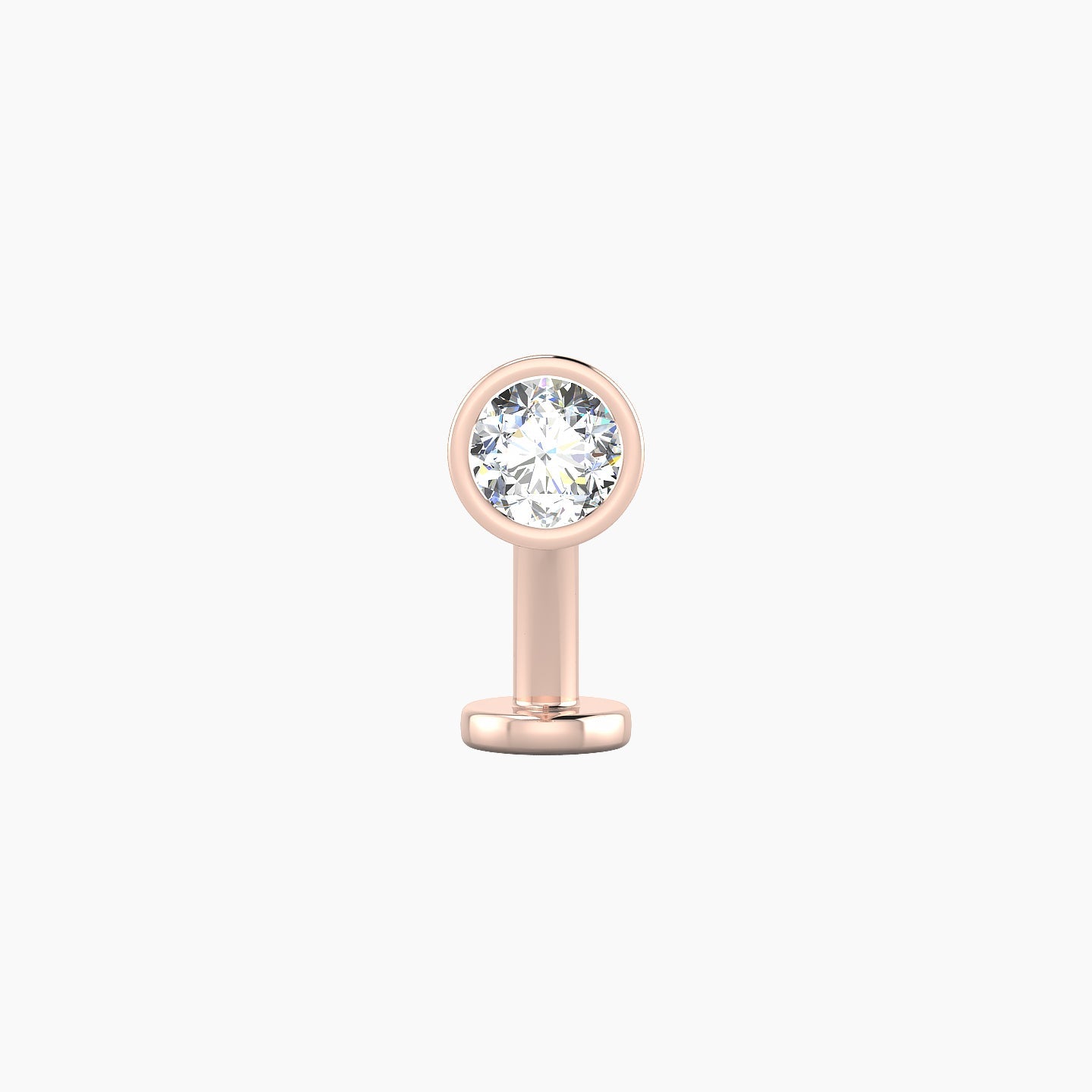 Eos | 18k Rose Gold 5 mm 10 mm Round Diamond Floating Navel Piercing