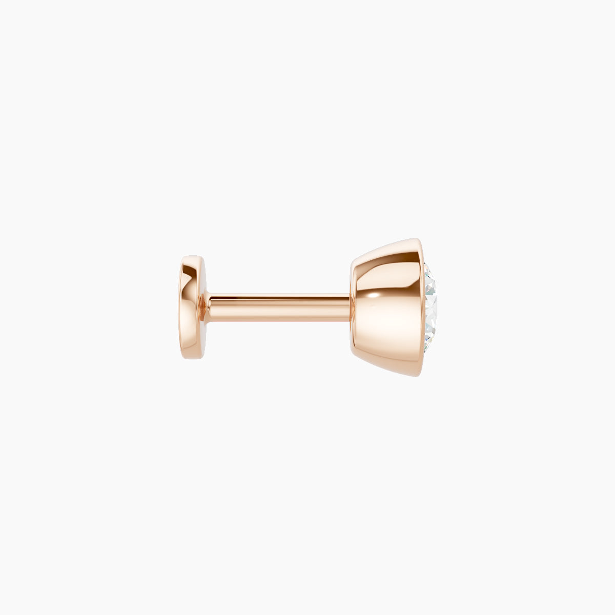 Eos | 18k Rose Gold 5 mm 5 mm Round Diamond Piercing