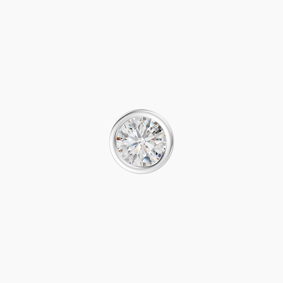 Eos | 18k White Gold 5 mm 5 mm Round Diamond Piercing