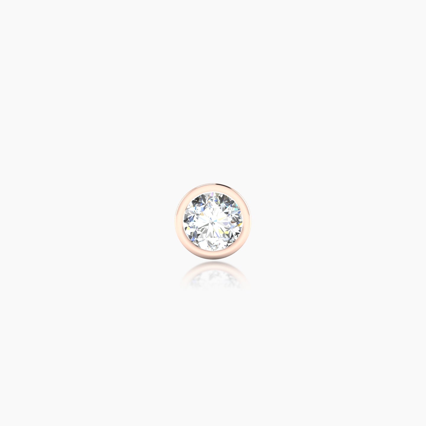 Eos | 18k Rose Gold 5 mm 5 mm Round Diamond Piercing