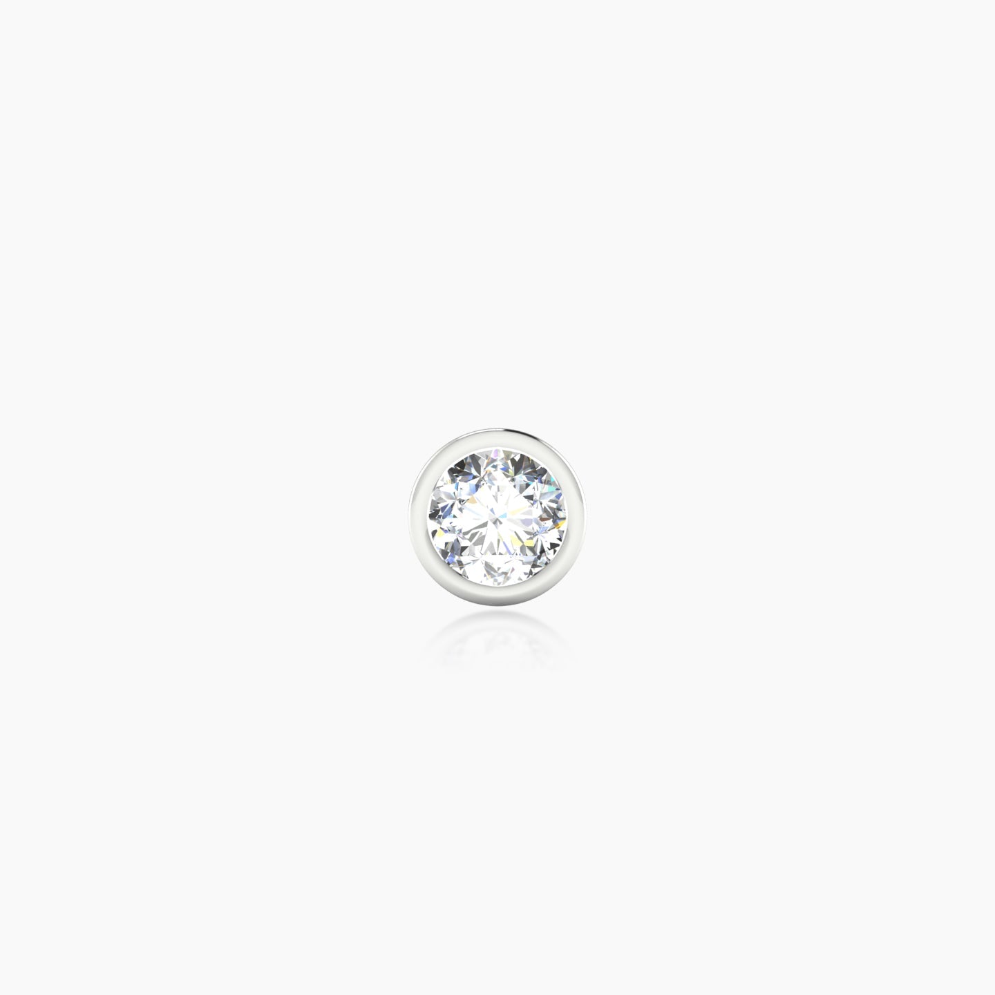 Eos | 18k White Gold 5 mm 5 mm Round Diamond Piercing