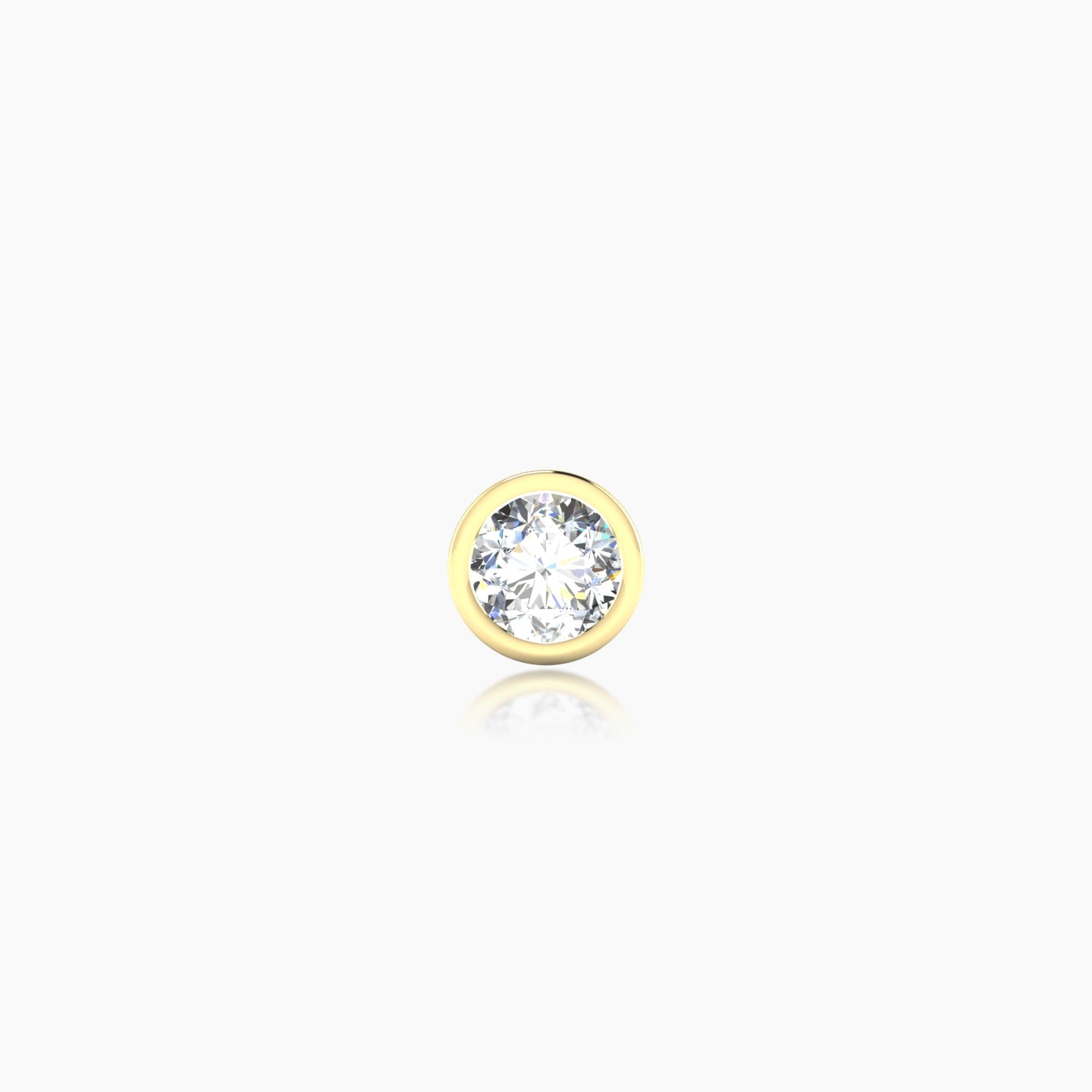 Eos | 18k Yellow Gold 5 mm 5 mm Round Diamond Piercing