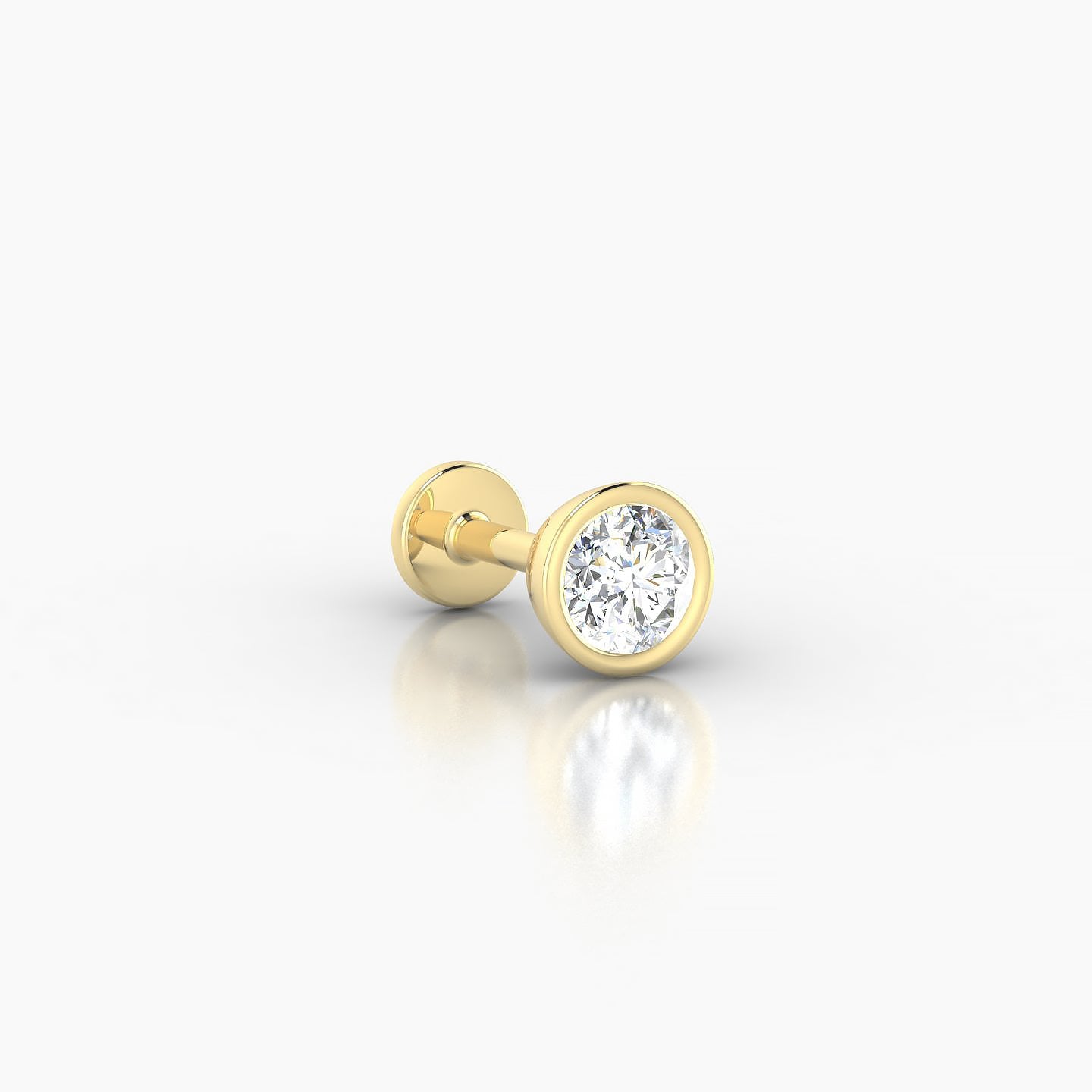 Eos | 18k Yellow Gold 5 mm 5 mm Round Diamond Piercing