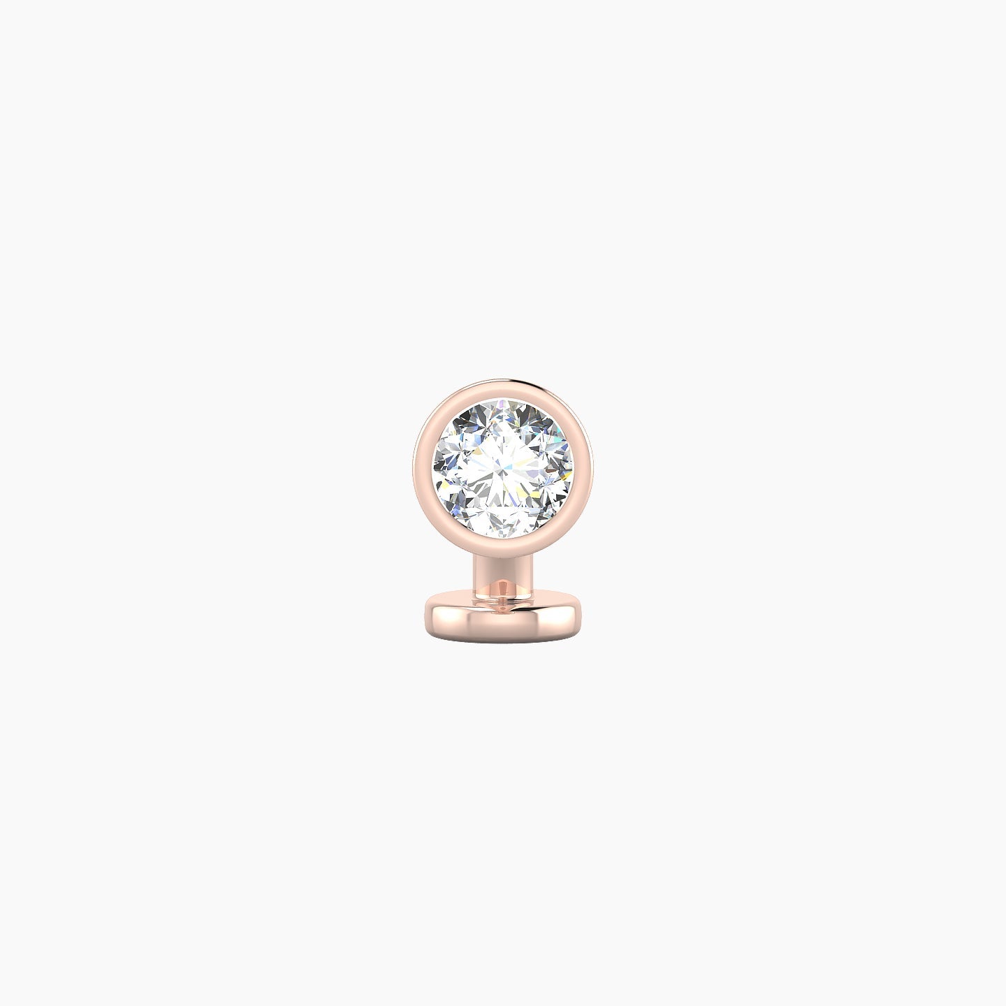 Eos | 18k Rose Gold 5 mm 6 mm Round Diamond Floating Navel Piercing