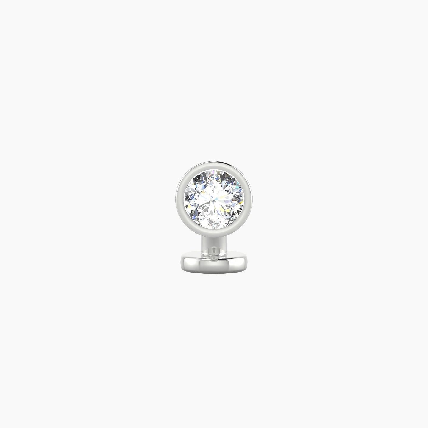 Eos | 18k White Gold 5 mm 6 mm Round Diamond Floating Navel Piercing