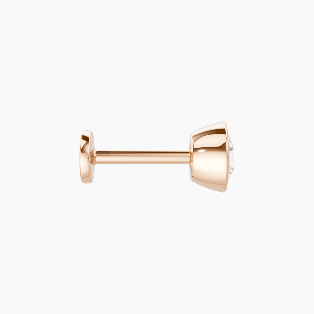 Eos | 18k Rose Gold 5 mm 6.5 mm Round Diamond Nose Piercing