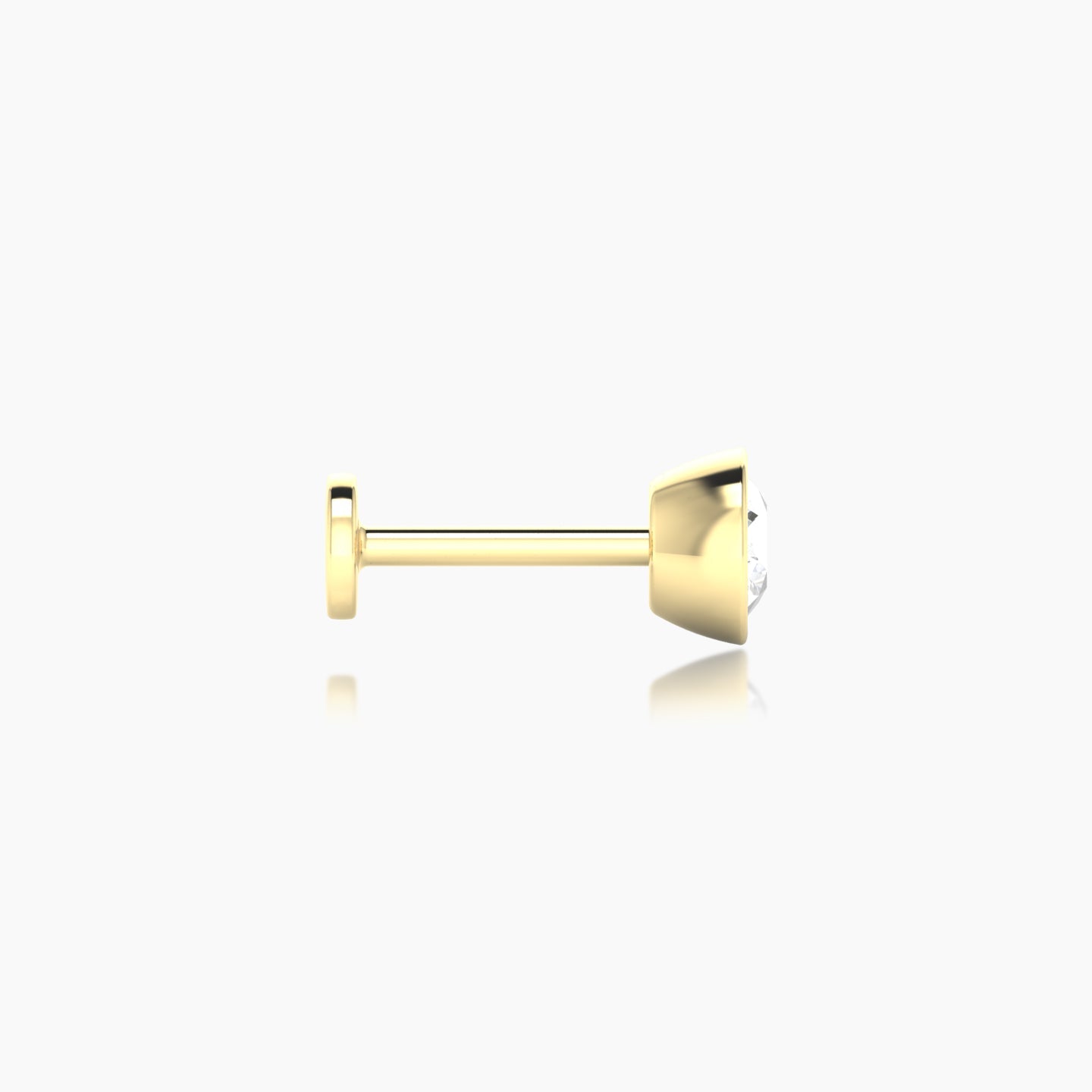 Eos | 18k Yellow Gold 5 mm 6.5 mm Round Diamond Nostril Piercing