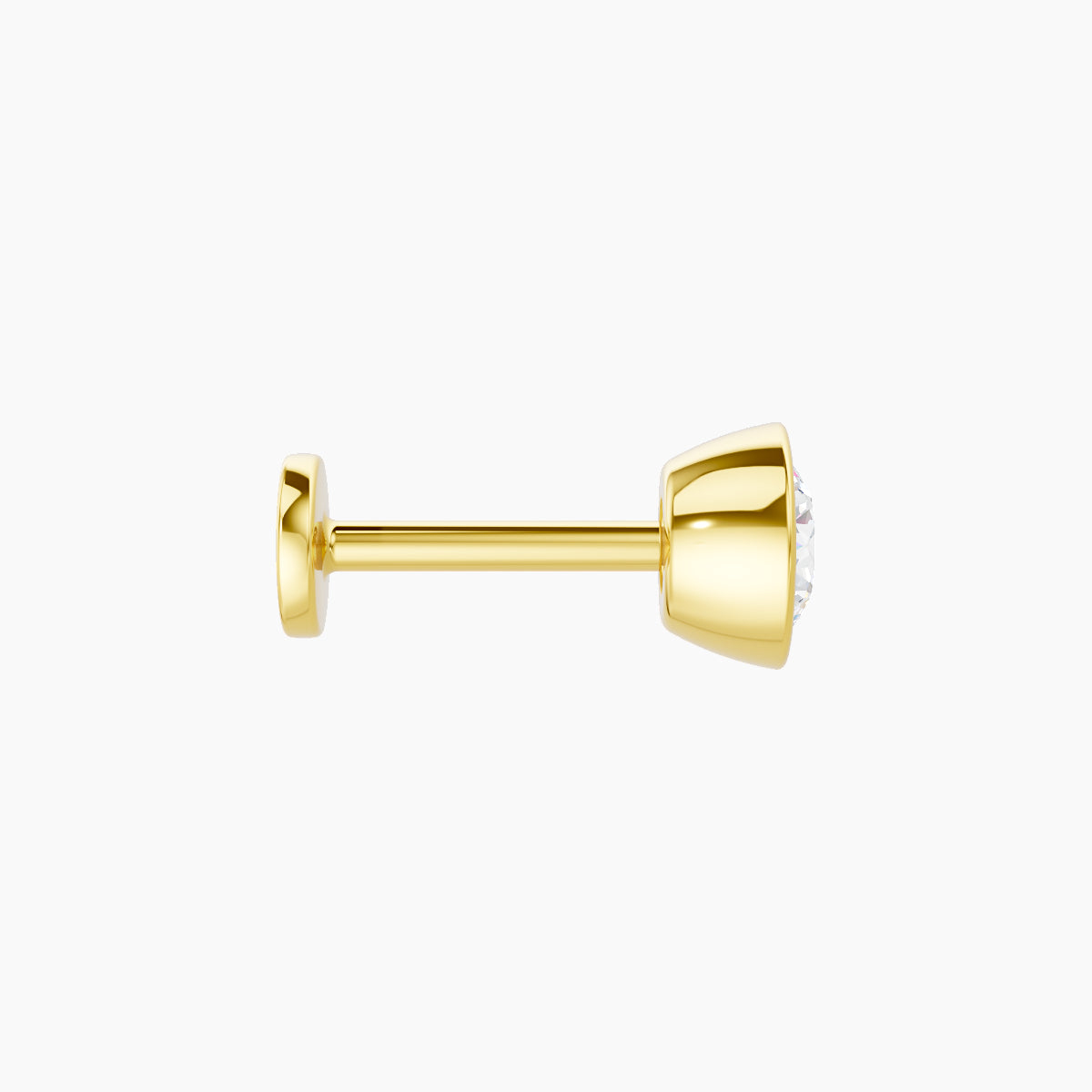 Eos | 18k Yellow Gold 5 mm 6.5 mm Round Diamond Piercing
