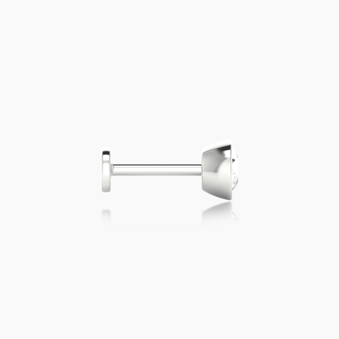 Eos | 18k White Gold 5 mm 6.5 mm Round Diamond Piercing