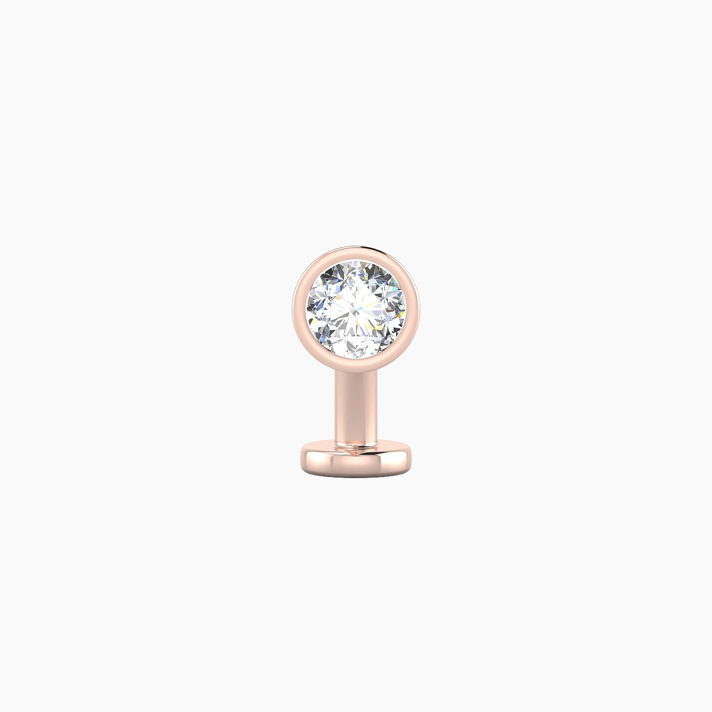 Eos | 18k Rose Gold 5 mm 8 mm Round Diamond Floating Navel Piercing