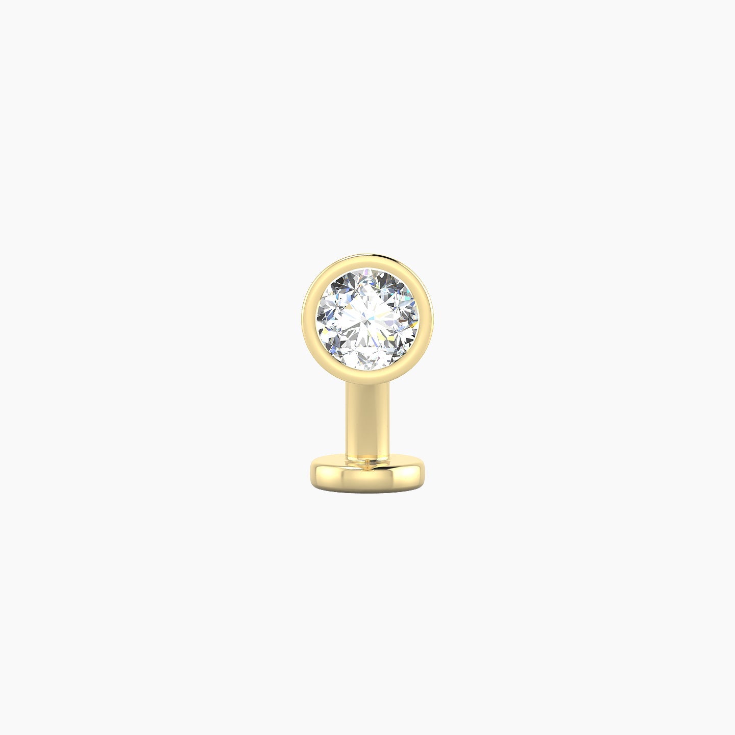 Eos | 18k Yellow Gold 5 mm 8 mm Round Diamond Floating Navel Piercing