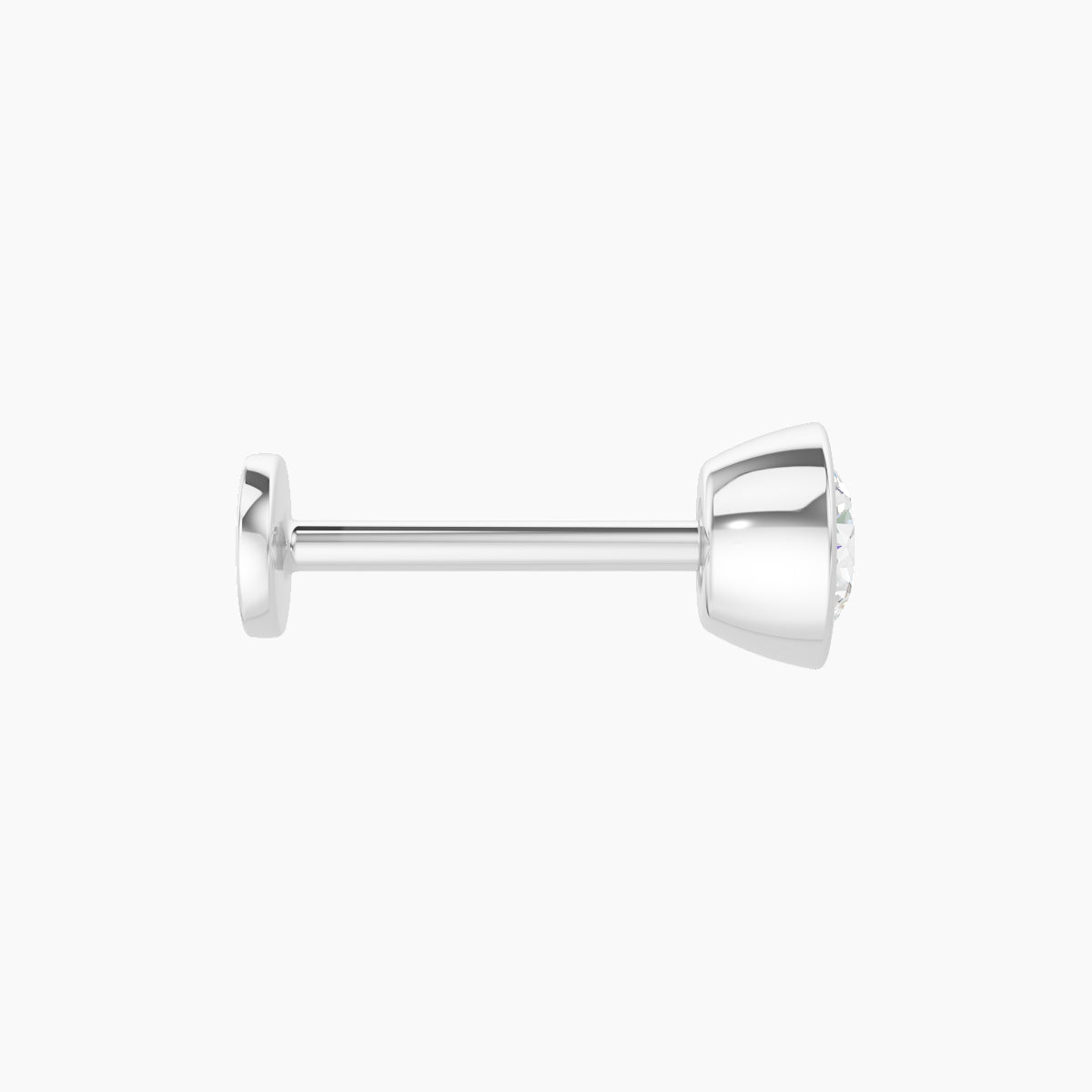 Eos | 18k White Gold 5 mm 8 mm Round Diamond Piercing