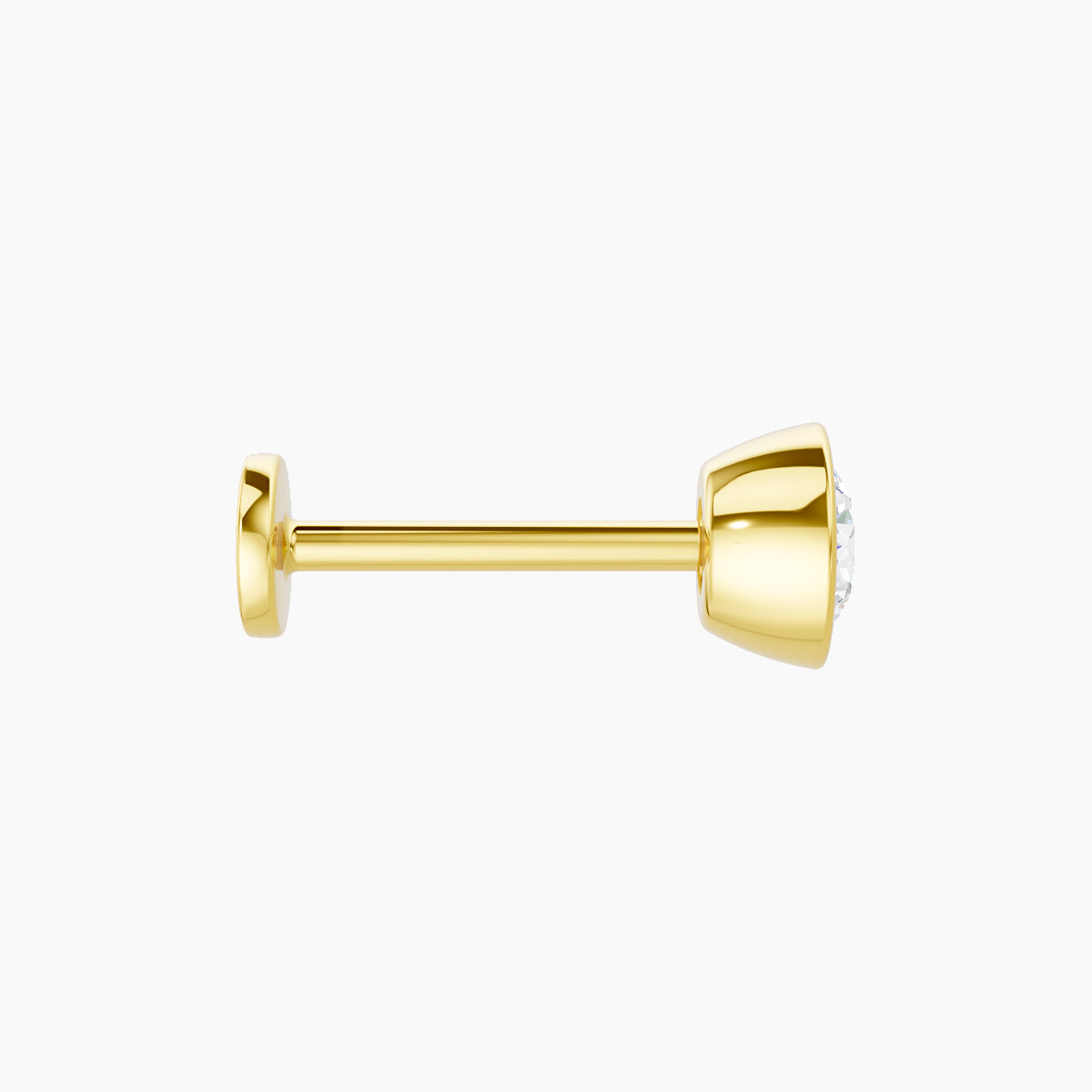 Eos | 18k Yellow Gold 5 mm 8 mm Round Diamond Piercing