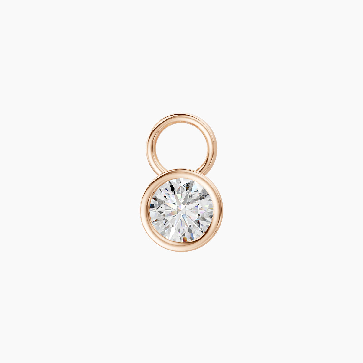 Eos | 18k Rose Gold 5 mm Round Diamond Charm