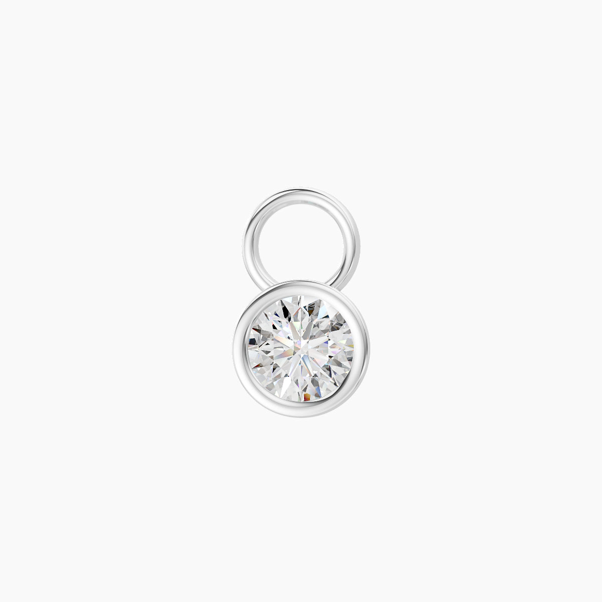 Eos | 18k White Gold 5 mm Round Diamond Charm