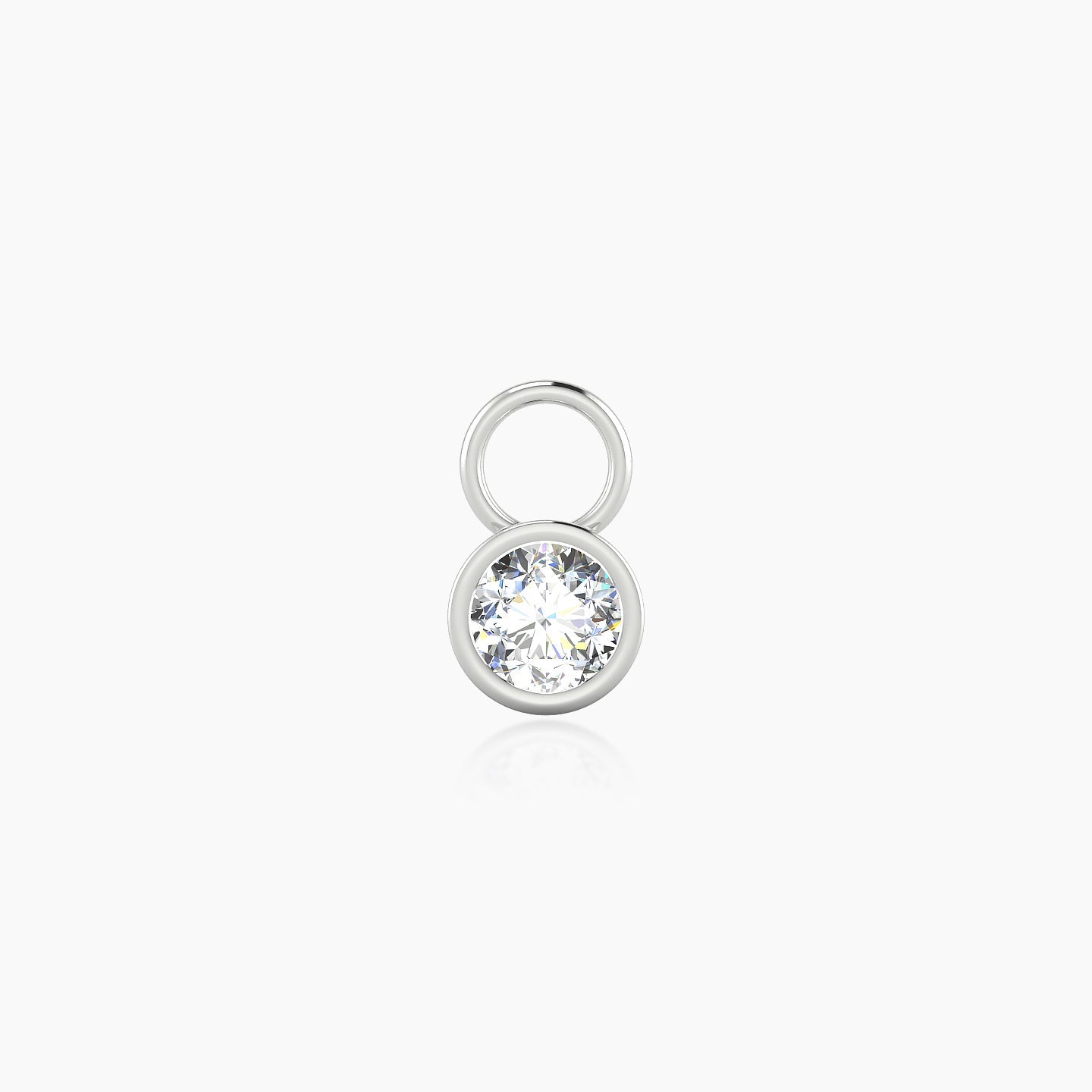 Eos | 18k White Gold 5 mm Round Diamond Charm