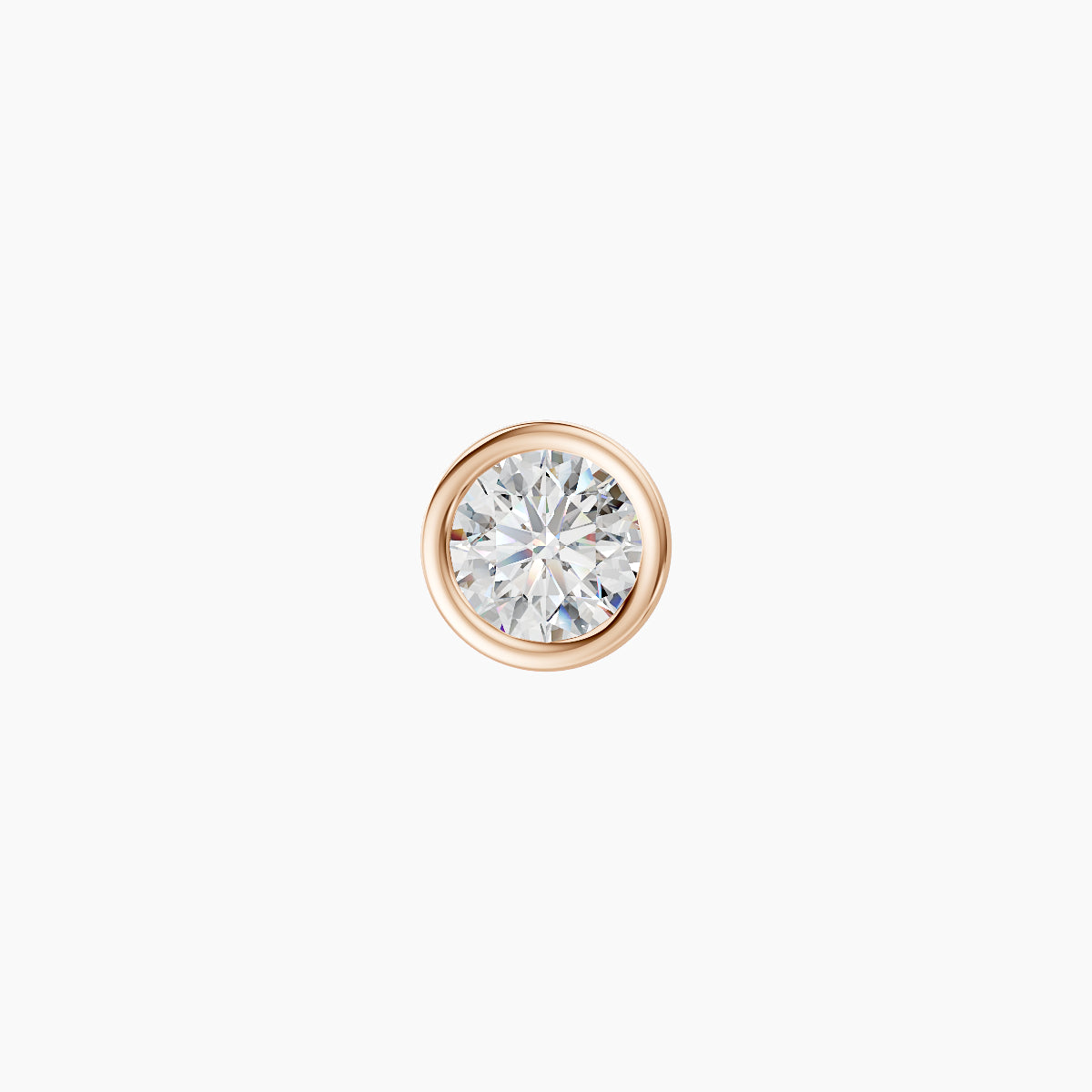 Eos | 18k Rose Gold 5 mm Round Diamond Earring