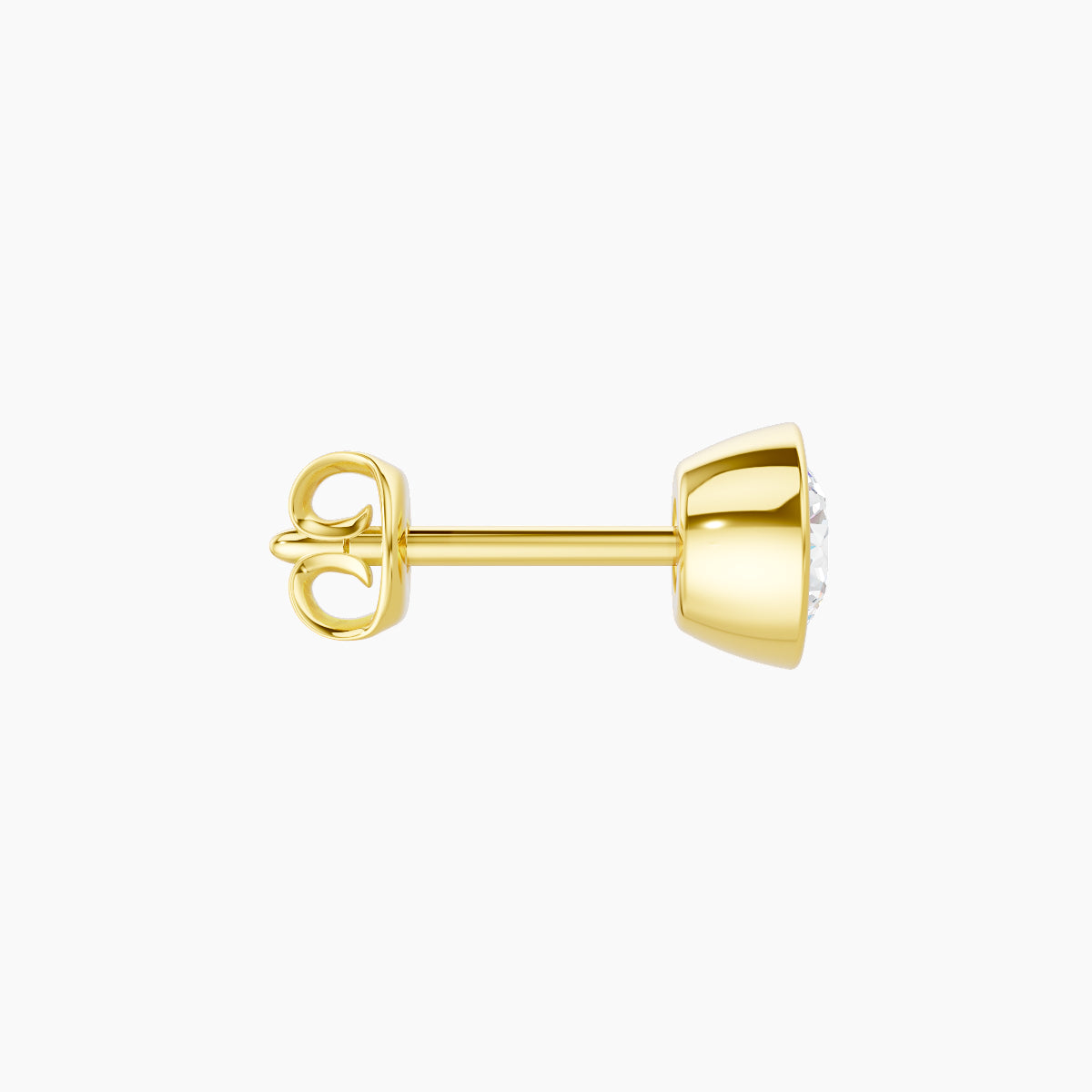 Eos | 18k Yellow Gold 5 mm Round Diamond Earring
