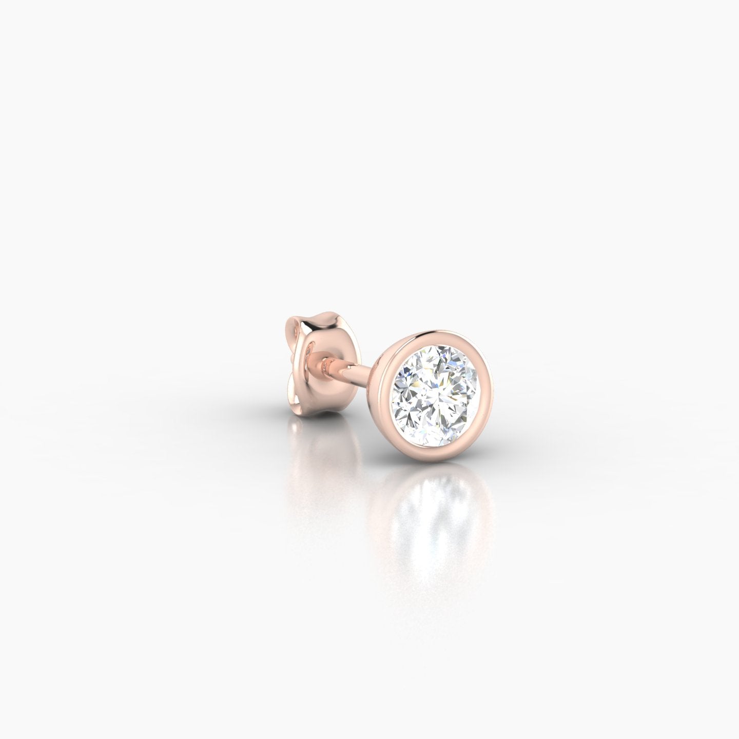 Eos | 18k Rose Gold 5 mm Round Diamond Earring